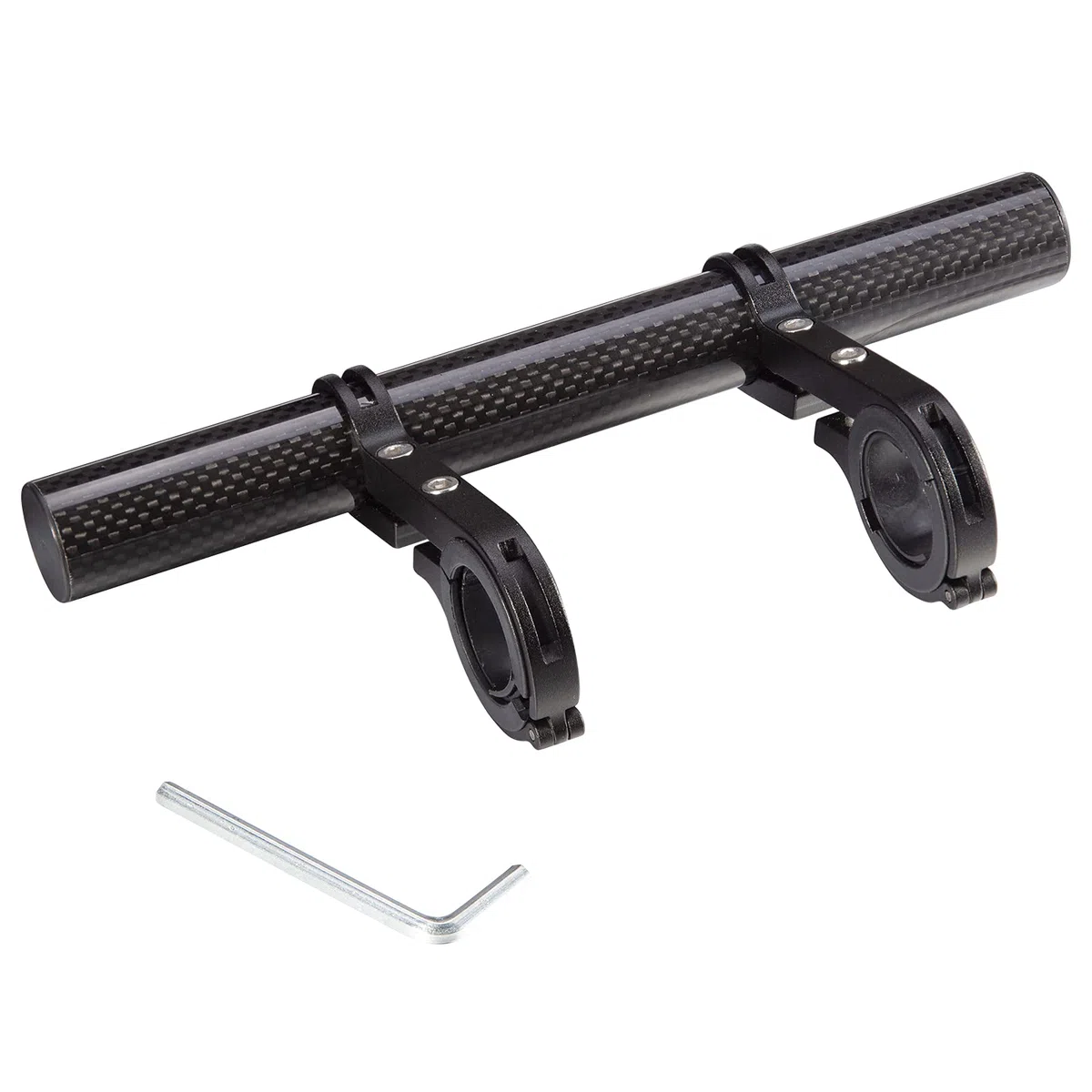 Yizhet 20cm Przedłużenie kierownicy rowerowej, przedłużka do roweru, rozszerzenie przedłużenie o średnicy 25,4mm, 31,8mm, latarki, smartfonów, urządzeń GPS,Włókno węglowe