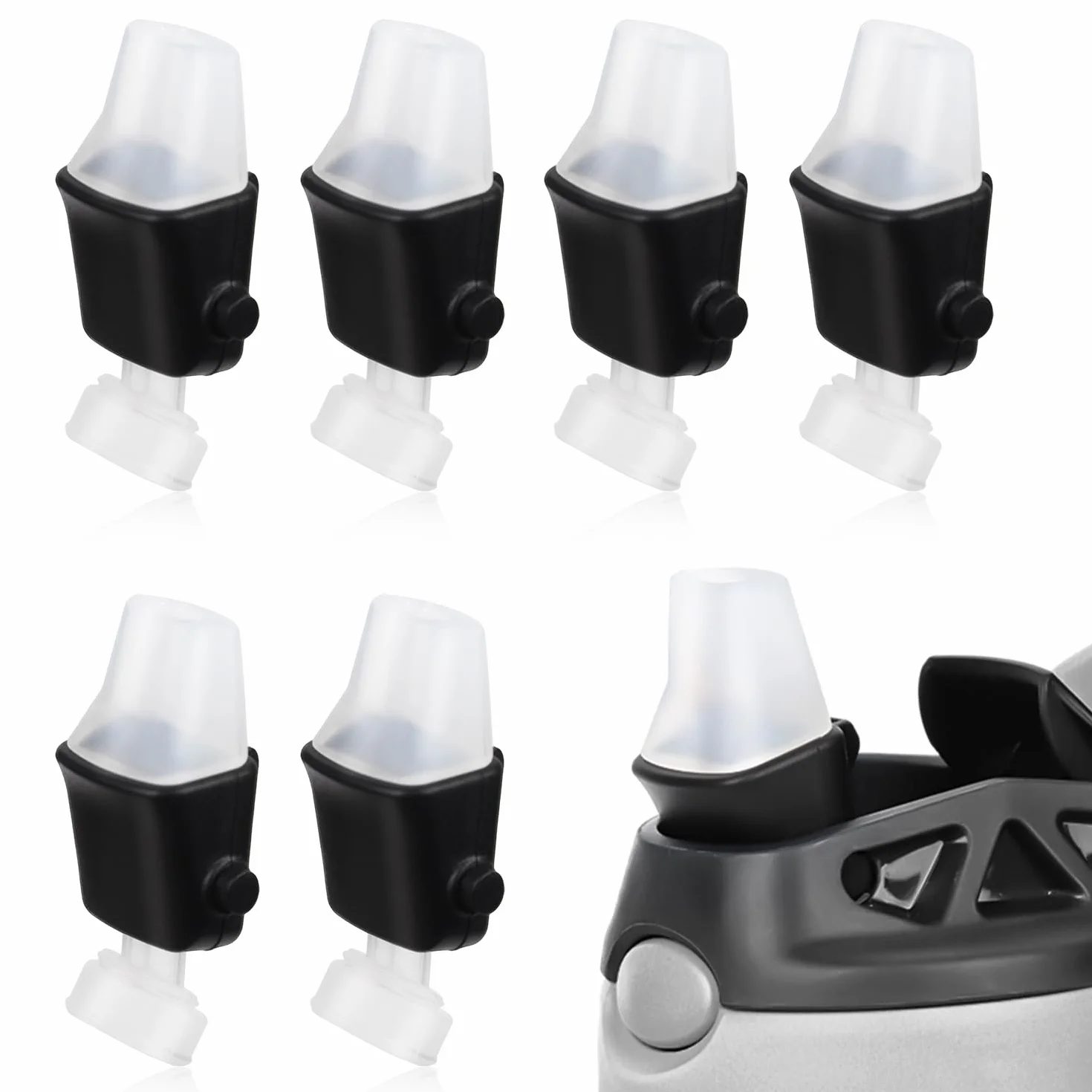 PEUTIER 6 zapasowych dysz do Contigo Aubrey, silikonowe części zamienne dla dzieci, do Contigo 14 oz/20 oz (tylko wylewka)