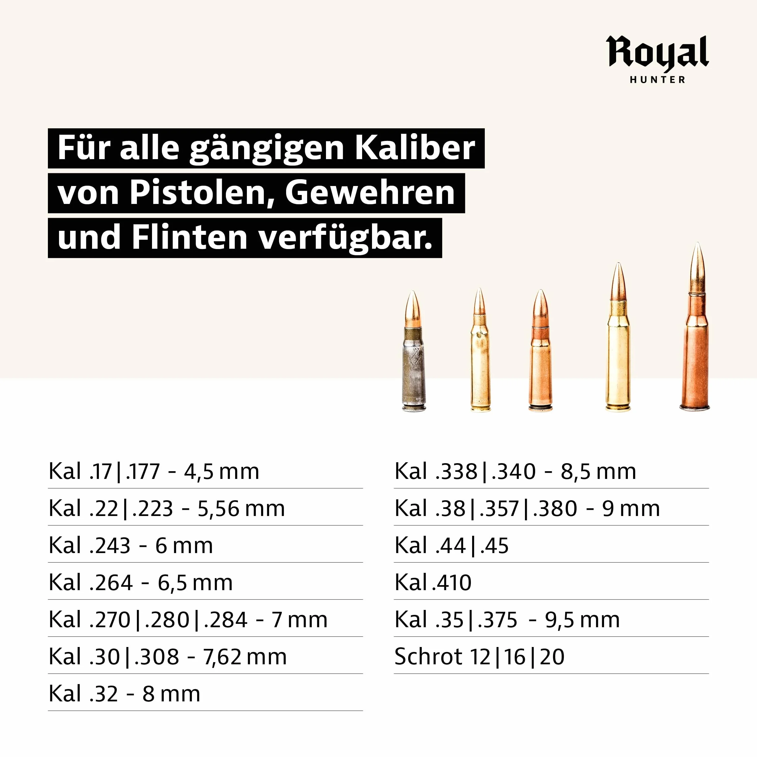Royal Hunter Sznurek do czyszczenia lufy I Boresnake kaliber Schrot GA 20 I pielęgnacja broni i czyszczenie lufy do strzelb Premium Bore Snake ze zintegrowaną mosiężną szczotką