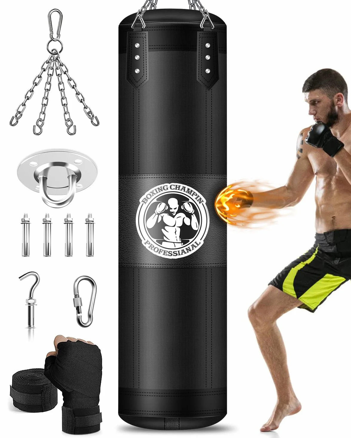 Ciężki worek bokserski MMA Kickboxing Karate Thai Fight Home Gym Taekwondo Trening