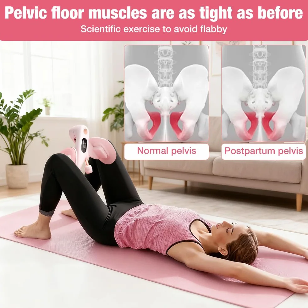Trener ud, trener bioder, trener mięśni dna miednicy, 360 stopni do domowej siłowni, narzędzia do ćwiczeń w domu, pilates, różowy