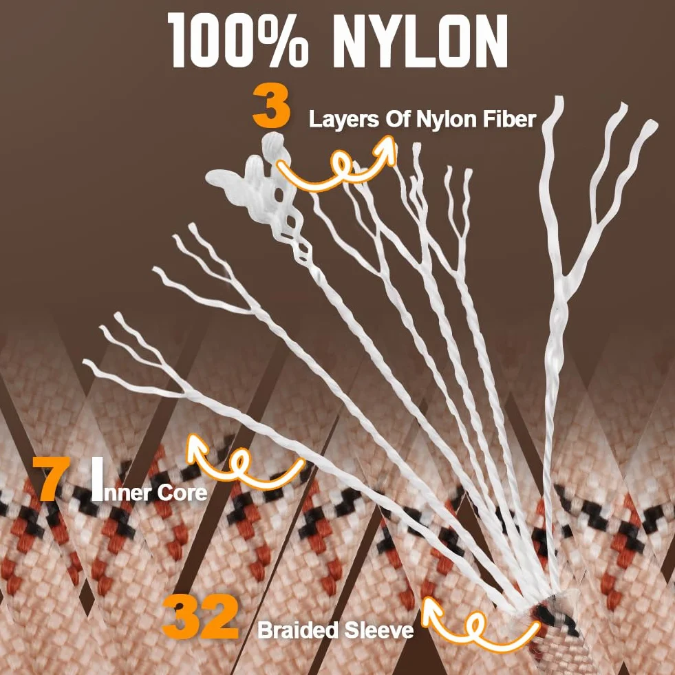 HOTUT Paracord 4 mm 7 nici 15 m typ III linka spadochronowa 250 kg nylonowa survival outdoor