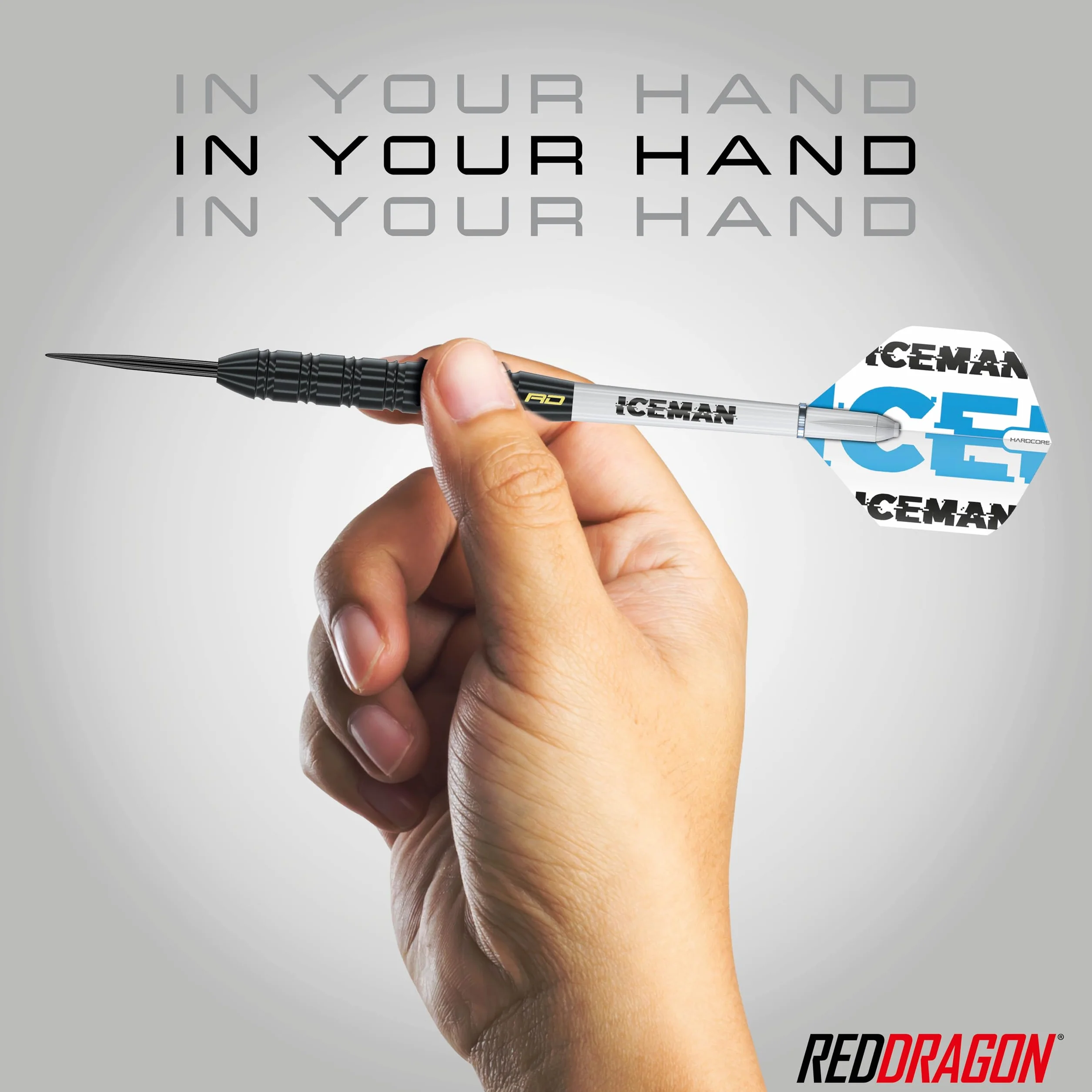 RED DRAGON Gerwyn Price Iceman 22 gram, zestaw rzutek z lotkami i trzonkami