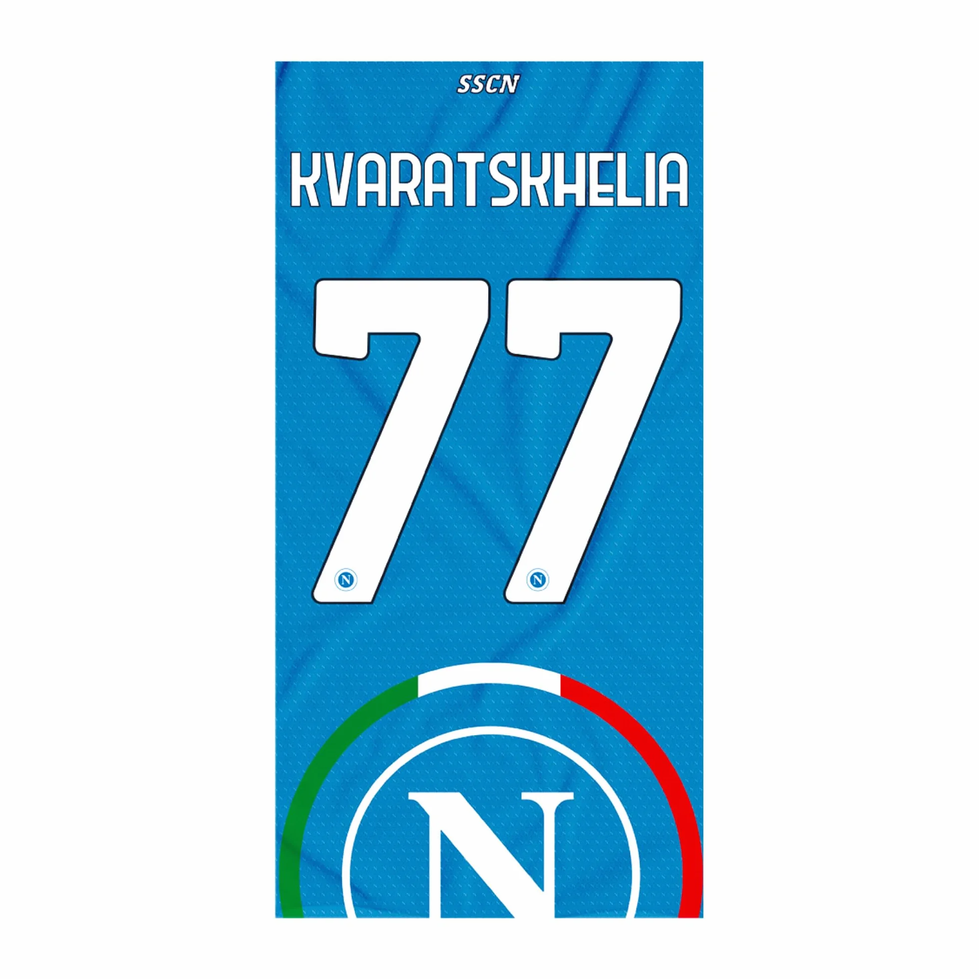 ssc napoli Kvara ręcznik plażowy dla dorosłych, uniseks, jasnoniebieski