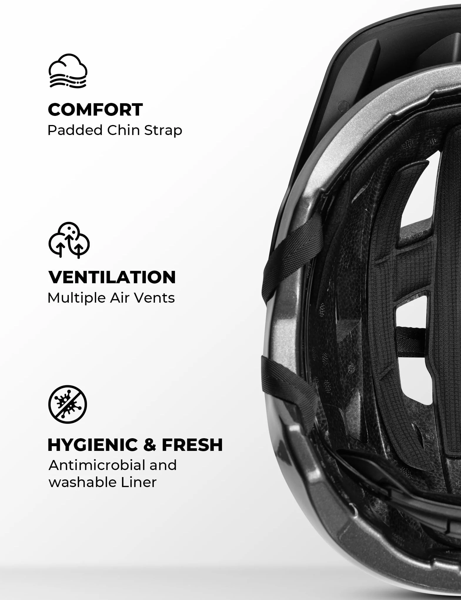 ROCKBROS Kask dziecięcy rowerowy regulowany 54-58 cm 270 g