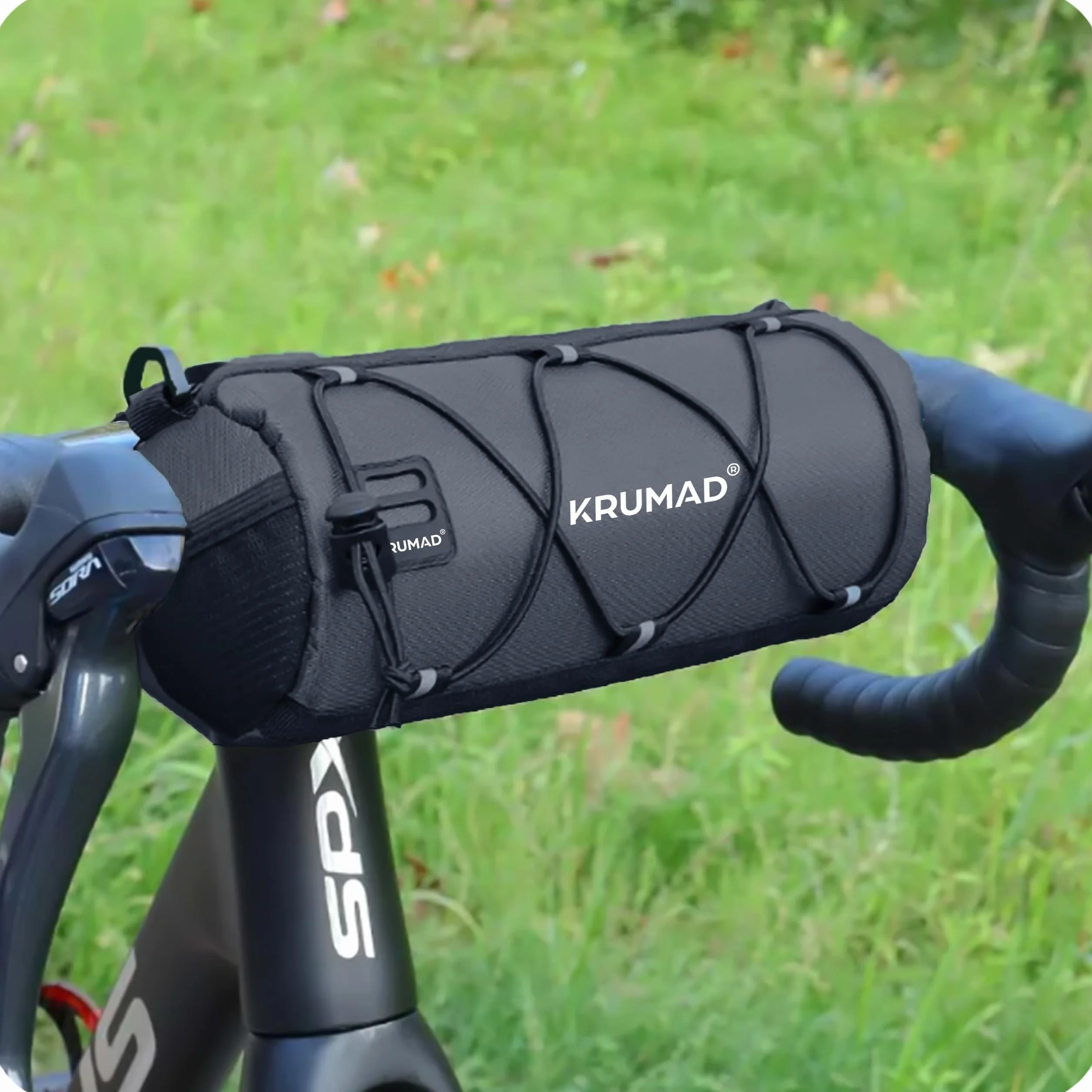 KRUMAD Torba rowerowa na kierownicę wodoodporna z uchwytem na telefon ramowa podsiodłowa MTB gravel