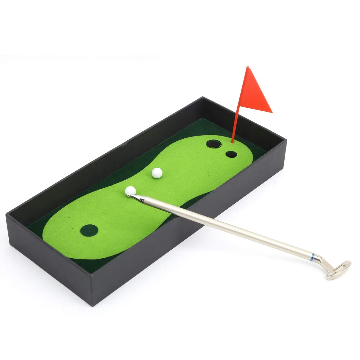 Mini kluby golfowe zestaw kijów, mały zestaw do ćwiczeń golfowych, mini biuro gry na biurko do gry w golfa długopis do gry w golfa putting mata do nowość dekoracja golfa prezent prezent
