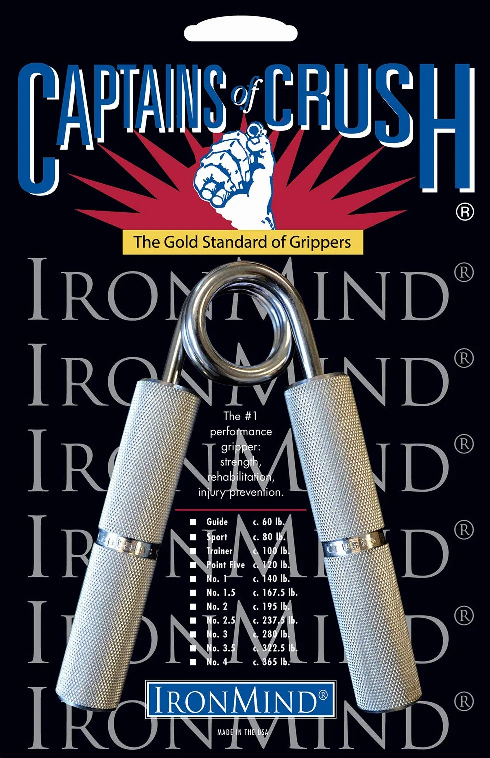 IronMind Captains of Crush (CoC) Hand Gripper – złoty standard chwytaków | Wiodący na świecie wzmacniacz dłoni