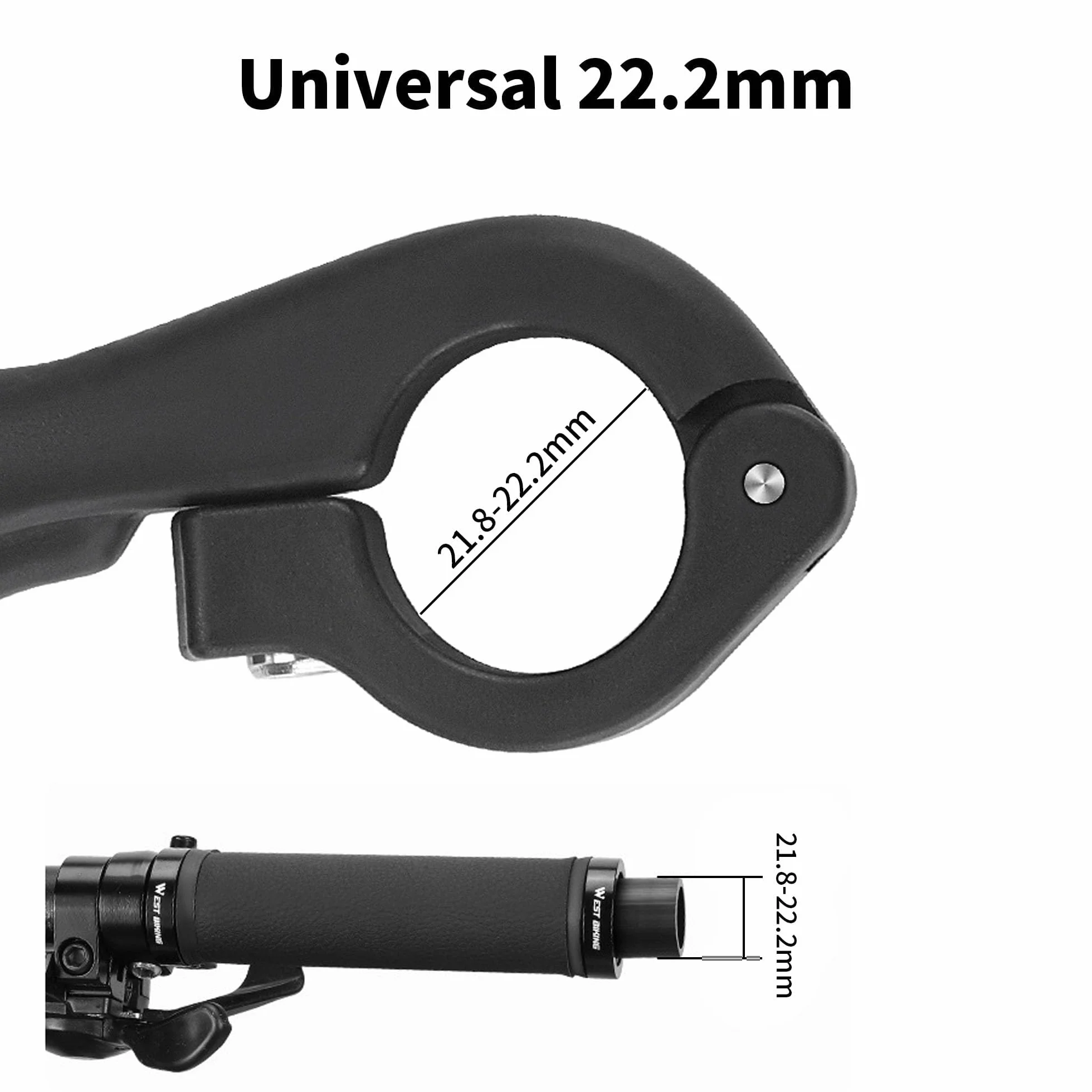 Ergonomiczne antypoślizgowe uchwyty na kierownicę rowerową MTB 21,8-22,2 mm