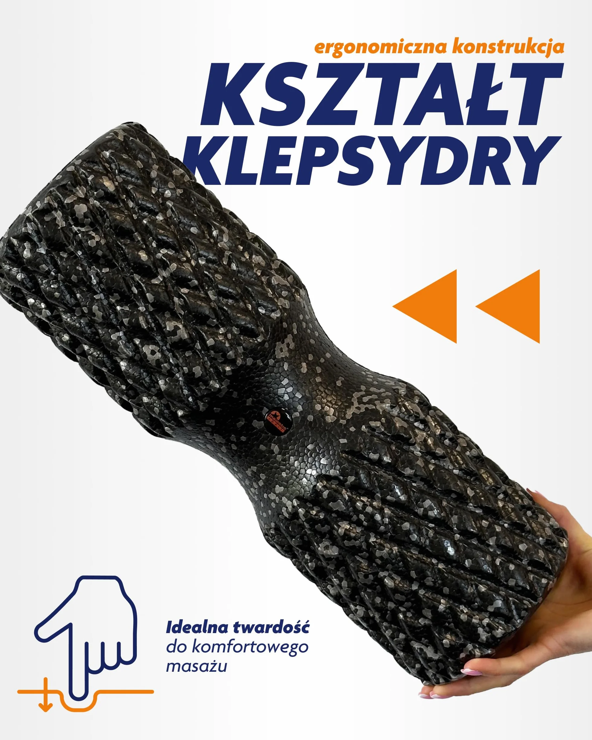 Tenso Doble – zaawansowany wałek do masażu z hipoalergicznej pianki EPP (42 cm x 15 cm, 185 g) do ukierunkowanego masażu pleców i mięśni