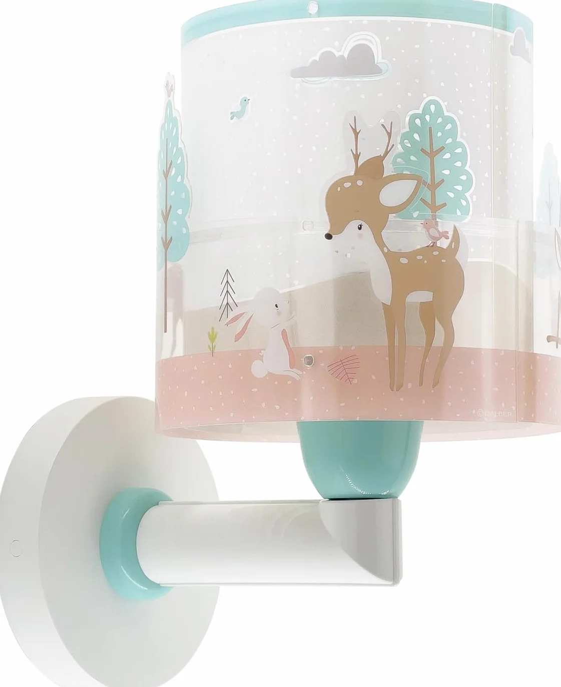 Dalber Kinkiet dziecięcy lampa ścienna chmury Loving Deer Sarna Różowa E27