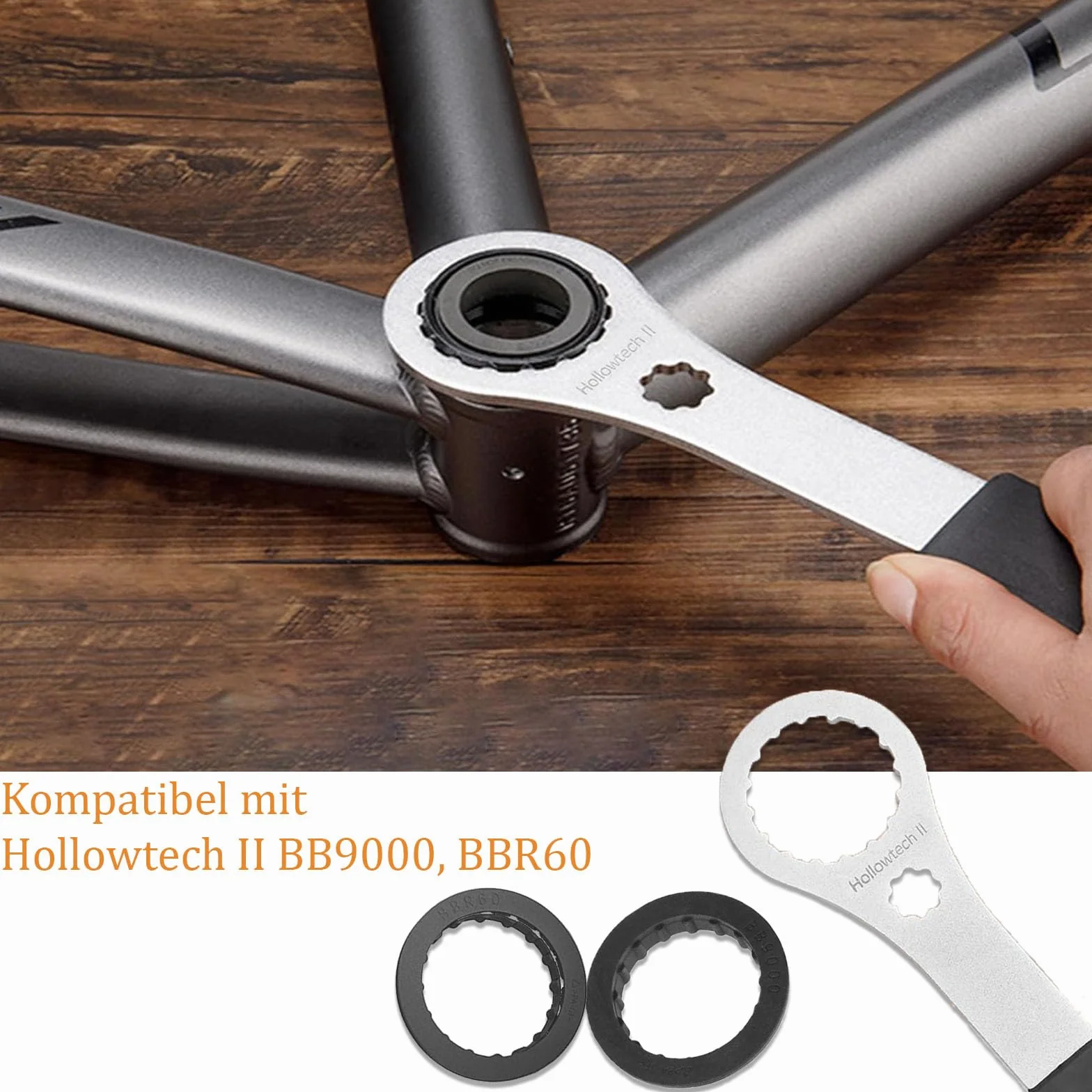 Narzędzie rowerowe Centerlock, klucz suportu pedałowego, narzędzie Centerlock, z 2 adapterami i 1 narzędziem do osłony korby, z Shimano Hollowtech II, BB9000, BBR60 do naprawy rowerów