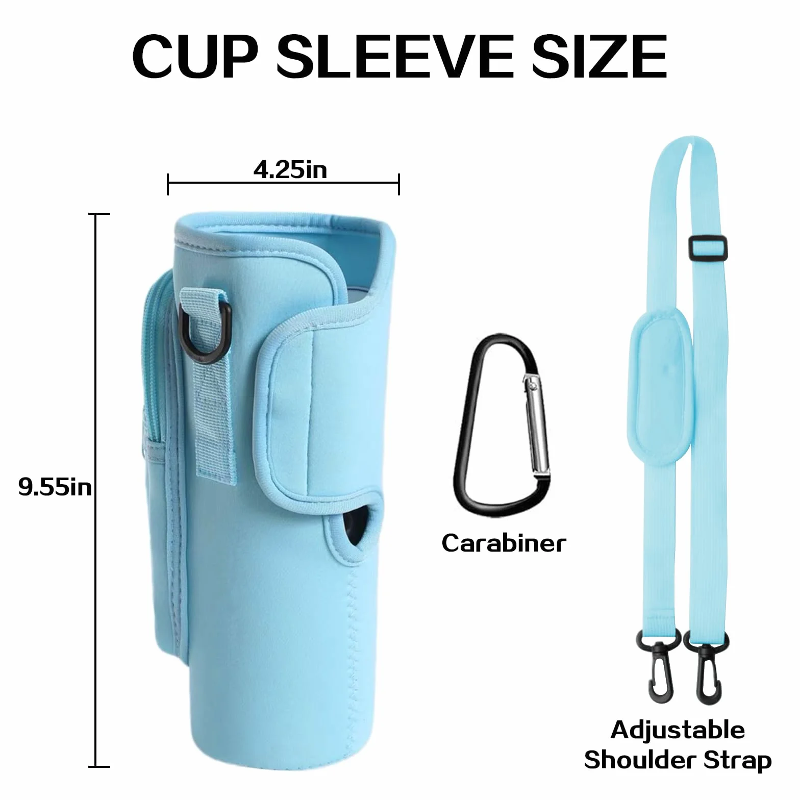 Torba na kubek Stanley Cup 1,2 l / 40 oz – praktyczna torba do przenoszenia z kieszenią na telefon komórkowy, breloczek do kluczy i regulowanym paskiem do użytku na zewnątrz, do biura, podróży i
