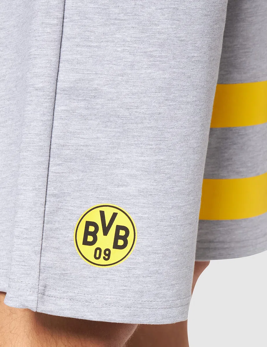 Borussia Dortmund Klasyczne szorty uniseks BVB, szary, XL
