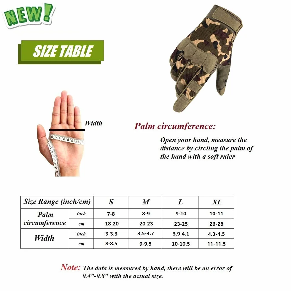 HYCOPROT Rękawice taktyczne na pół palca Outdoor Wojskowe motocyklowe oddychające do jazdy na rowerze Airsoft Paintball