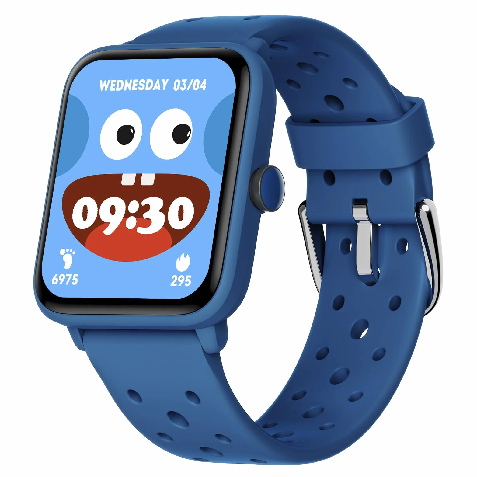BIGGERFIVE Inteligentny zegarek dla dzieci bez aplikacji, zegarek fitness tracker, krokomierz, tętno, wodoodporność 5 ATM, monitor snu, licznik kroków kalorii, gry, budzik dla chłopców i dziewcząt w