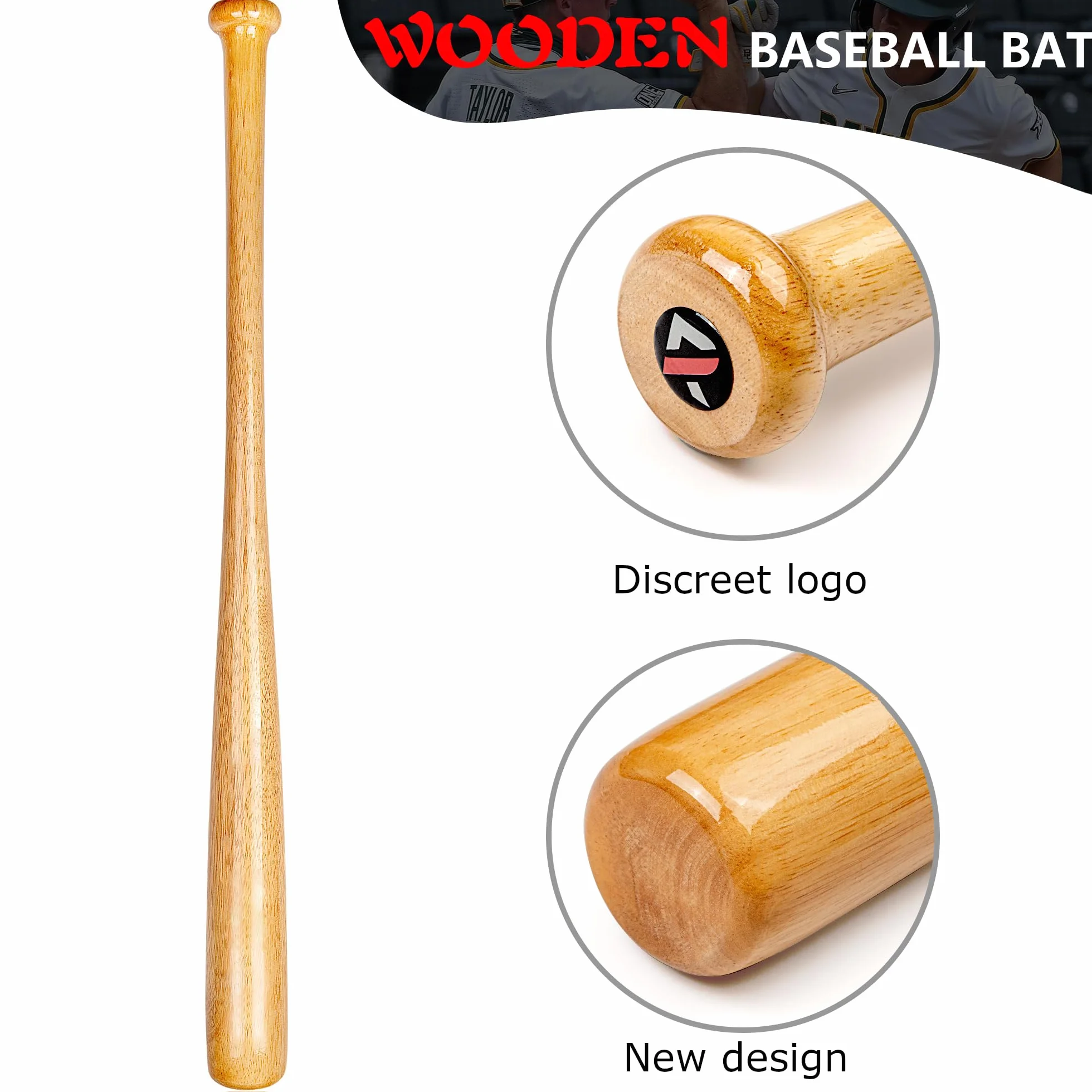 Redfield Drewniany kij baseballowy 76 cm, kolor drewna
