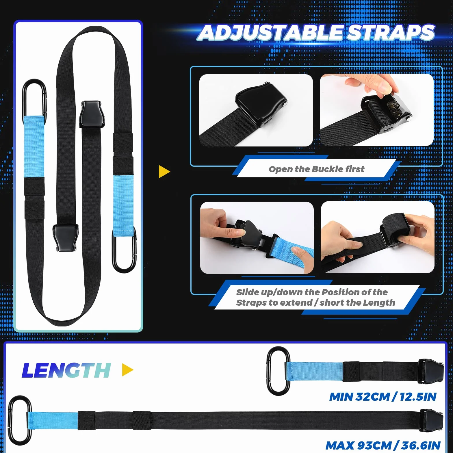 Fitness Training Pro system zawieszenia zestaw treningowy profesjonalna siłownia fitness paski treningowe do domowej siłowni treningu niebieski