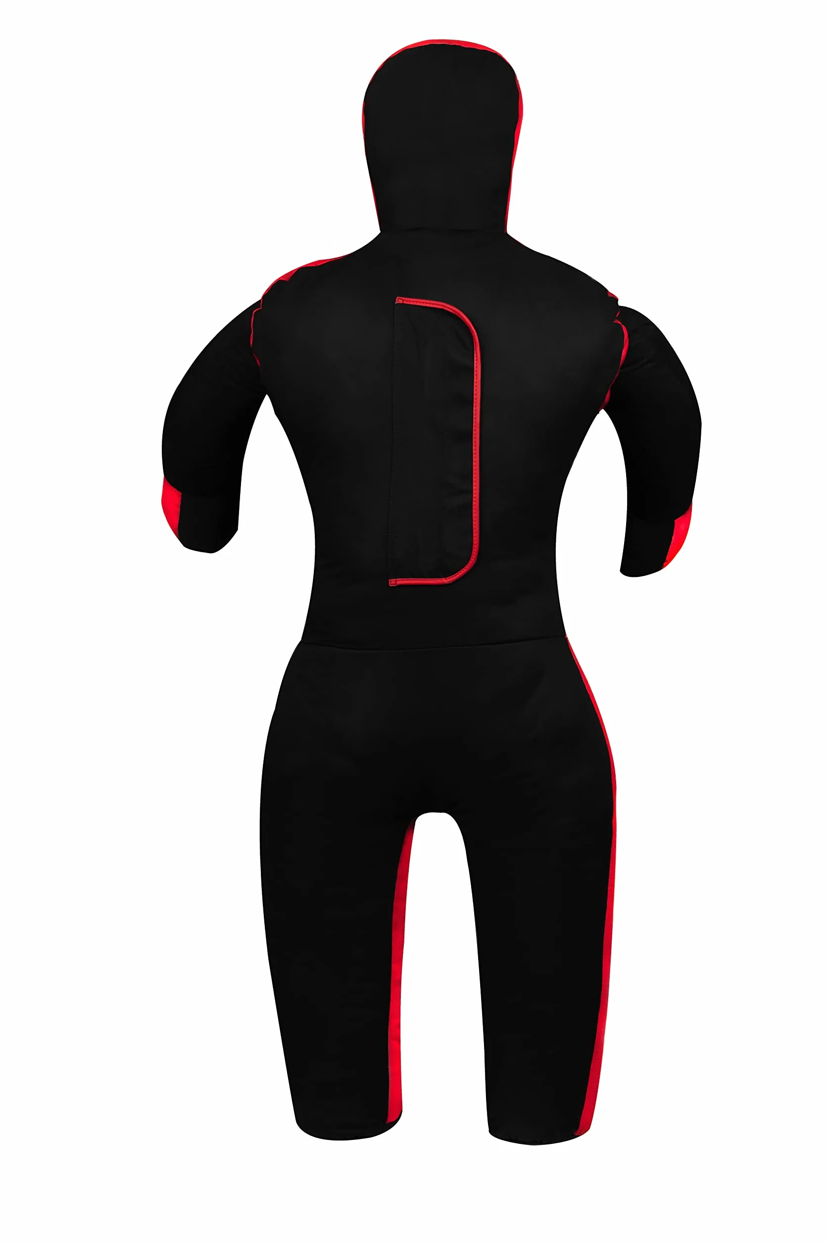 Lisaro Judo Dummy smoczek rozmiar 130/145/160/170 cm | Box-Dummies | Canvac | czarno-czerwony | niewypełniony | wiszący | Grappling Dummy
