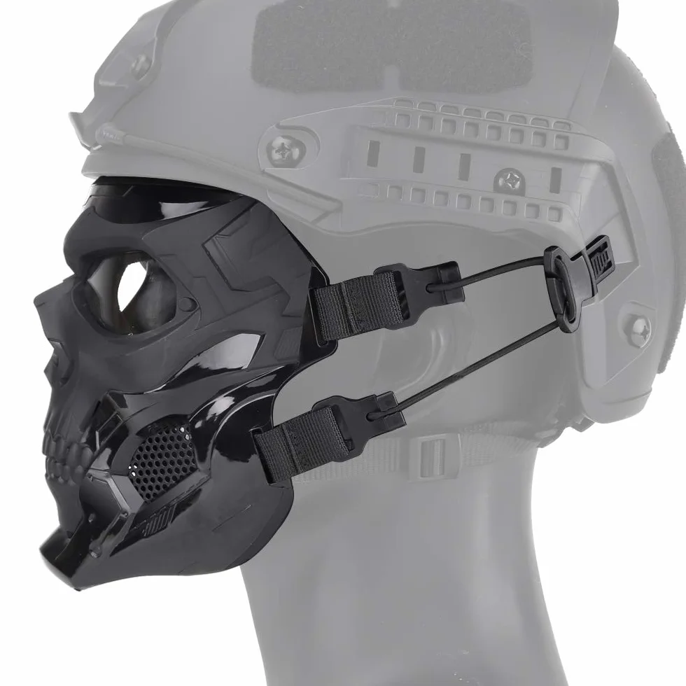Paintball kask taktyczny maski czaszki oddychające strzelanie maski myśliwskie mężczyźni pełna twarz airsoft wojskowa maska na imprezę Halloween