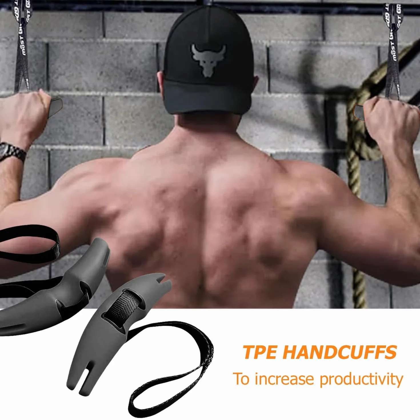 1 para uchwytów fitness, uchwyt wioślarski z regulowaną taśmą oporową, uchwyty do mocowania na drążkach do podciągania, długich hantlach, maszynach do podciągania, maszynach wioślarskich, wciągarkach
