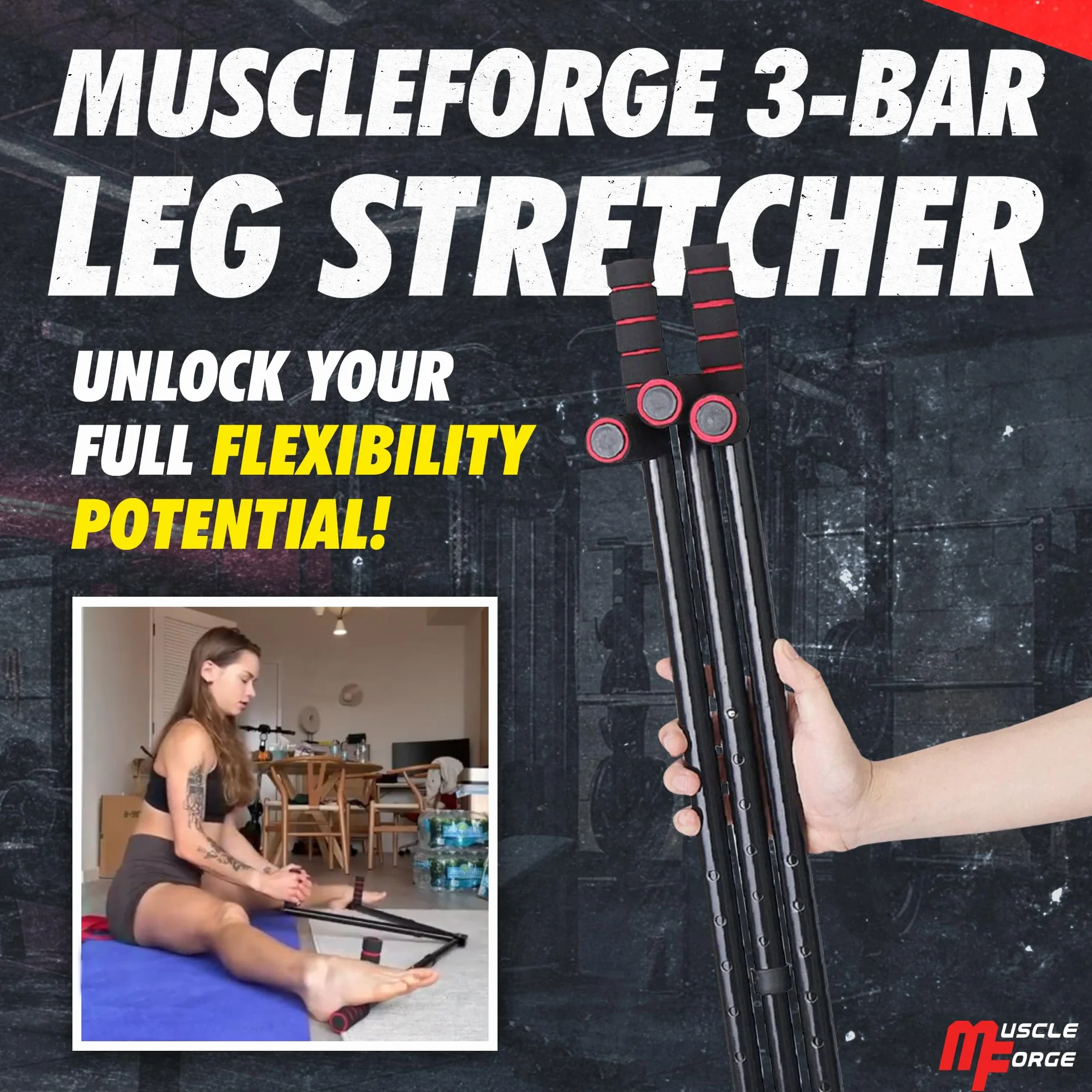 Przyrząd do rozciągania mięśni nóg i treningu szpagatu MuscleForge