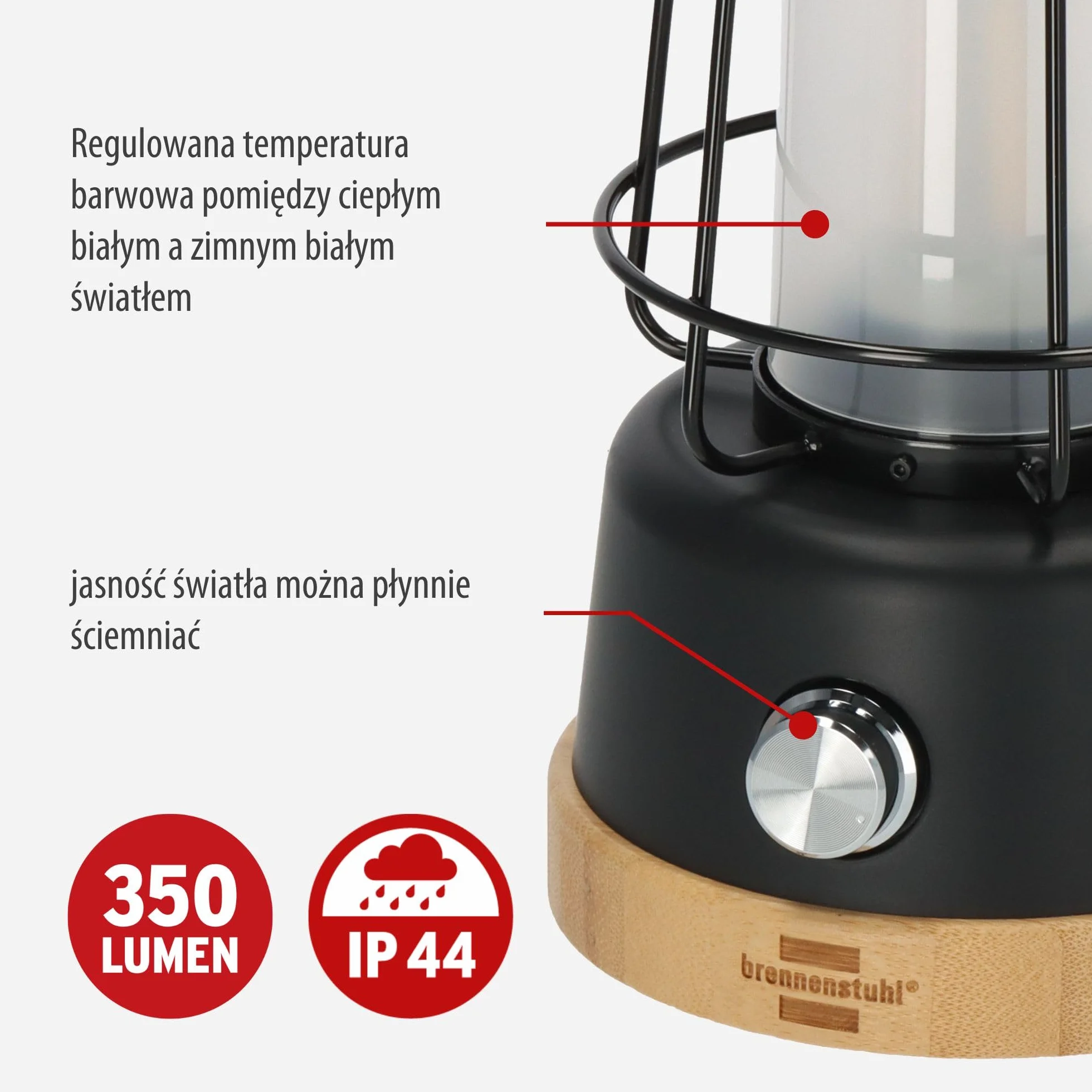 Brennenstuhl Akumulatorowa lampa kempingowa LED USB C
