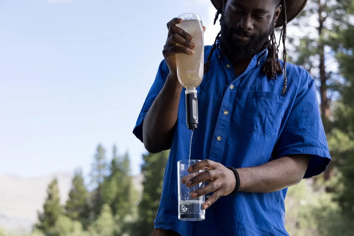 Lifestraw Peak Squeeze Butelka Filtrująca 1 l Ciemnoszary