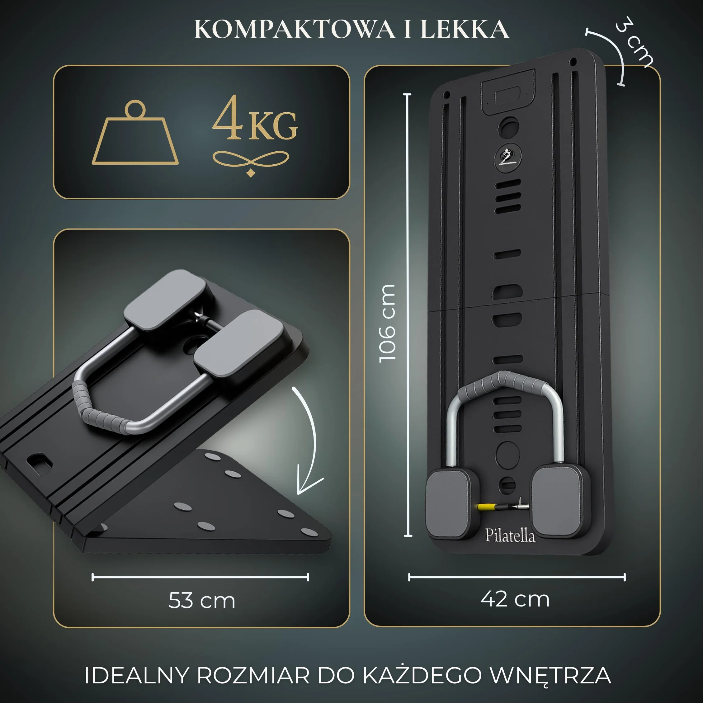 Pilates Reformer Składany 5 w 1 Mini Deska Pilates Wielofunkcyjna Maszyna Trening w Domu