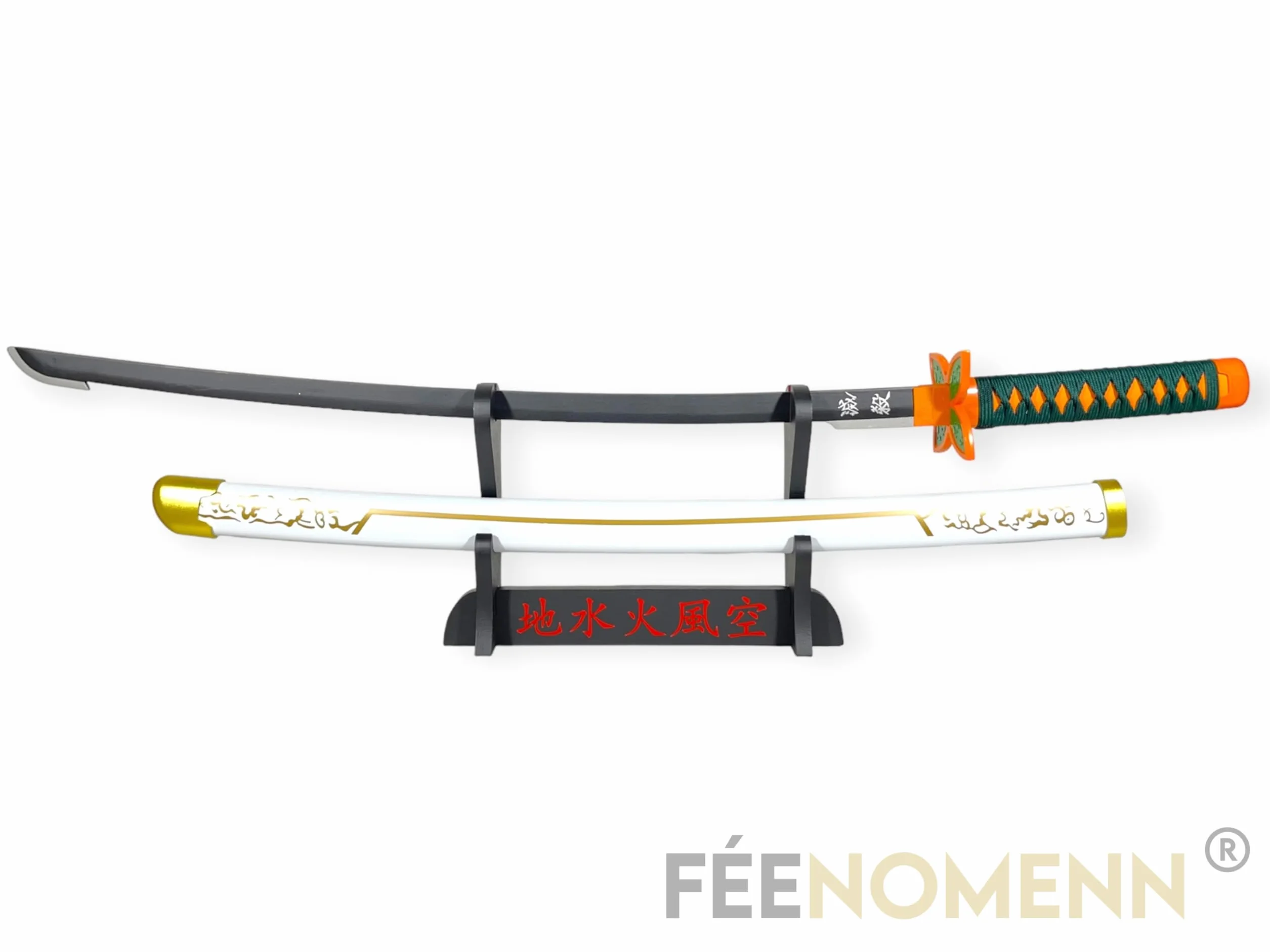 Japońska dekoracyjna katana - miecz Shinobu - Premium ekspozytor w zestawie