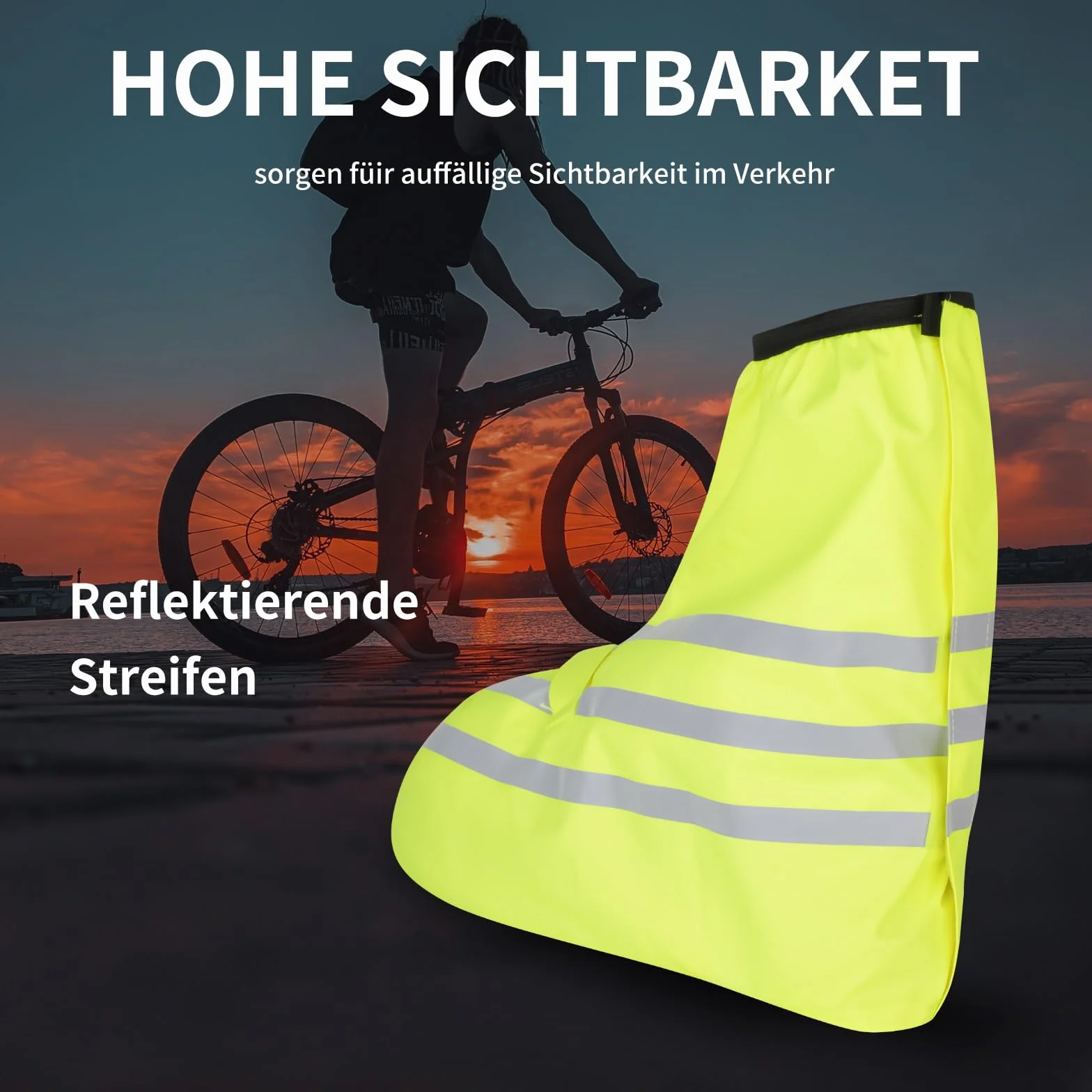 Wodoszczelne ochraniacze na buty rowerowe z odblaskami