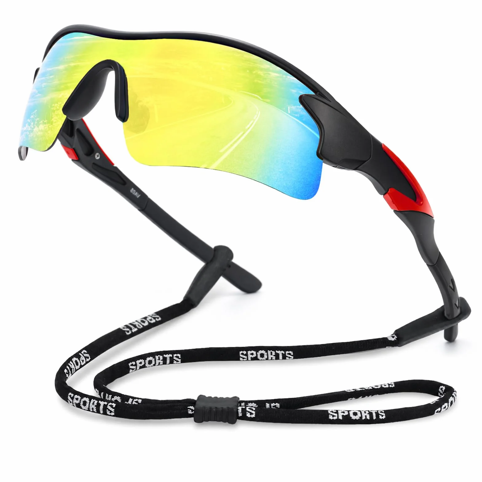Hifot Okulary rowerowe polaryzacyjne sportowe przeciwsłoneczne UV400 lekkie do biegania jazdy na rowerze wędkowania
