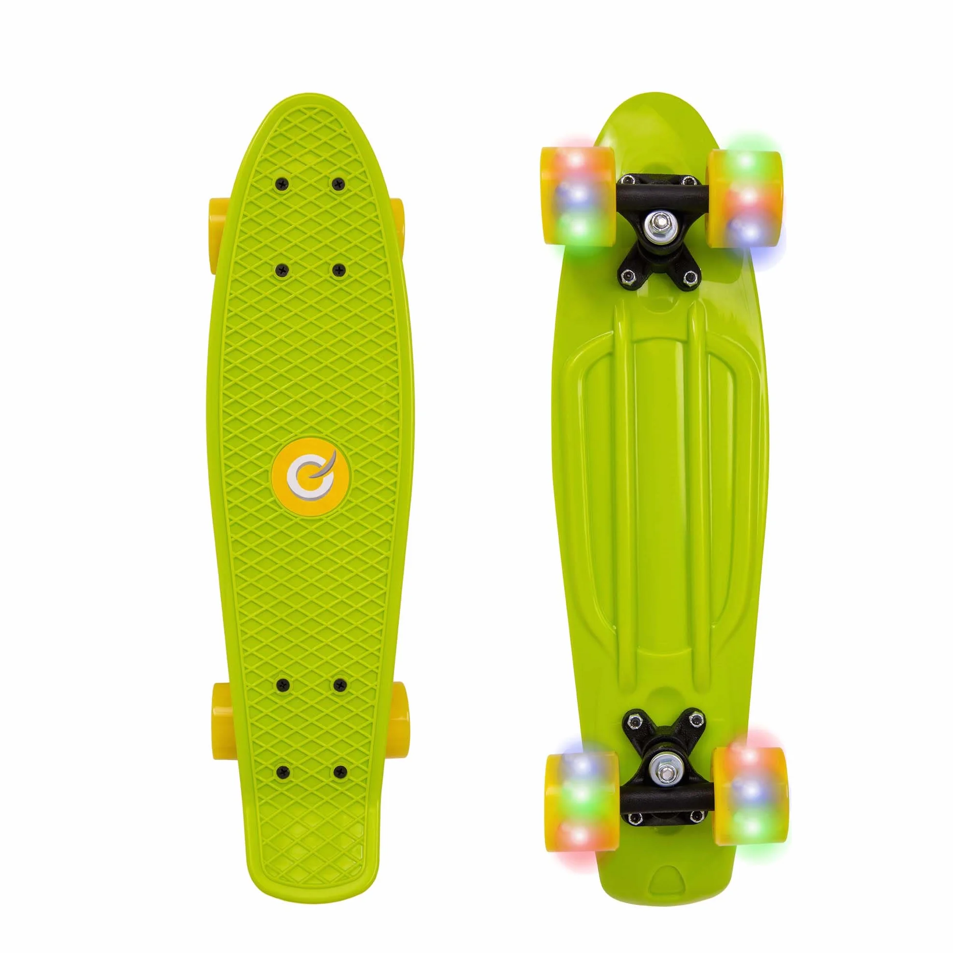 Deskorolka świecąca EVO 22" dla początkujących i profesjonalistów, kompletna mini cruiser