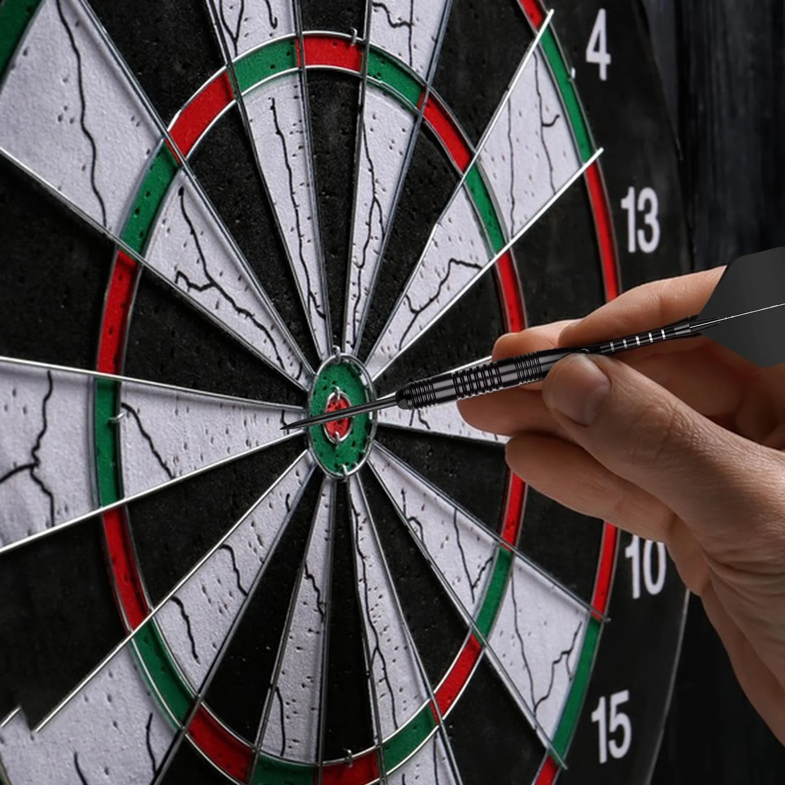 Groty stalowe do darta ze wkrętem, Steeldarts końcówki do konwersji Softdart, 12 sztuk z gumowymi obręczami