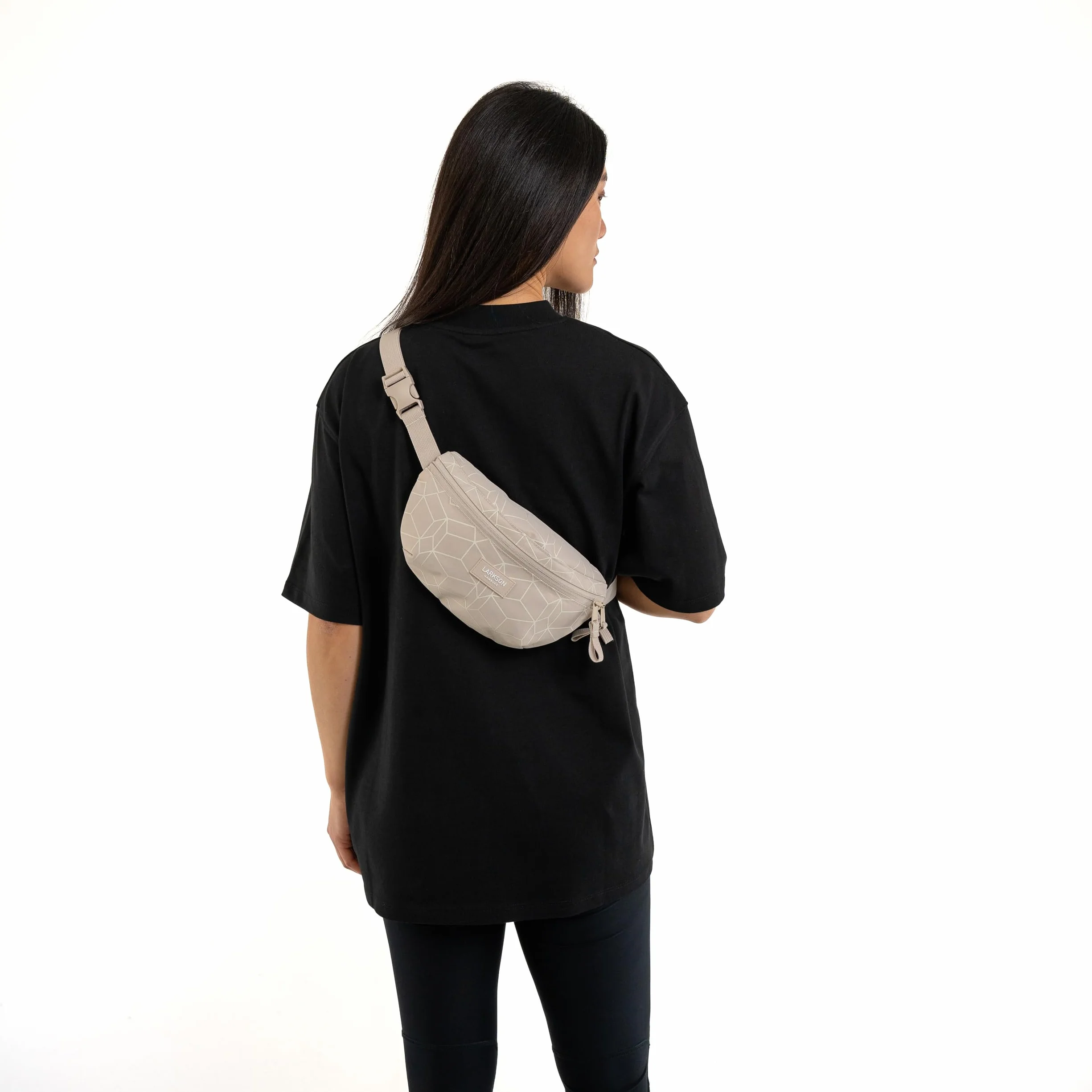 LARKSON Torba nerka damska i męska - Finn - saszetka biodrowa do uprawiania sportu na świeżym powietrzu w mieście - stylowa torba na pasek na festiwal - Crossbody Bag z paskiem - wodoodporna, Wzór