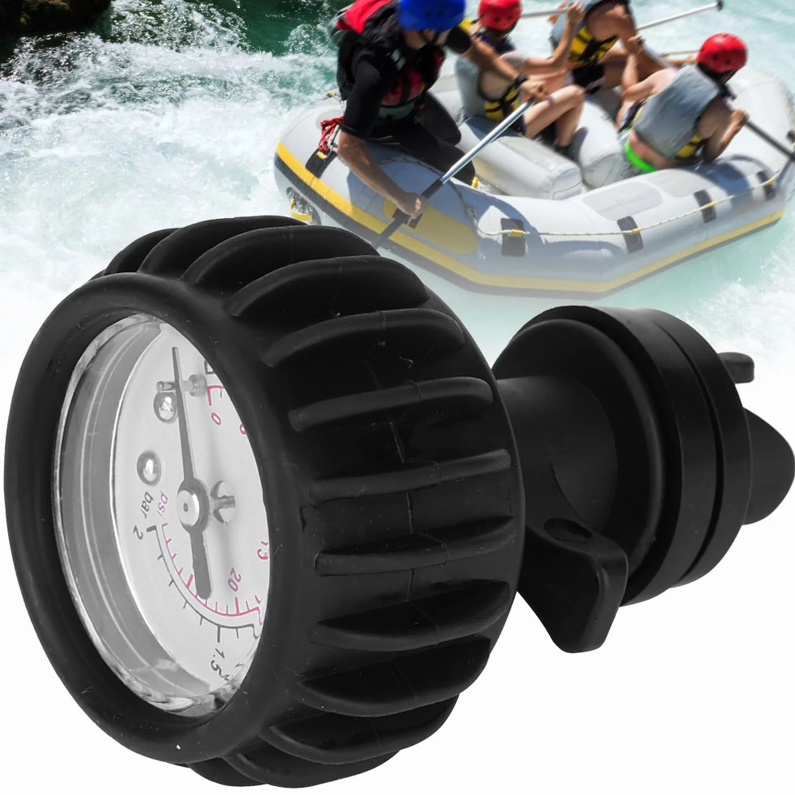 Manometr do Pontonu 0-2 BAR lub 0-30 PSI Manometr Powietrza w Kajaku Manometr do Pontonu Jednokierunkowy Manometr Narzędzie Pomiarowe do Pontonu Ponton Kajak