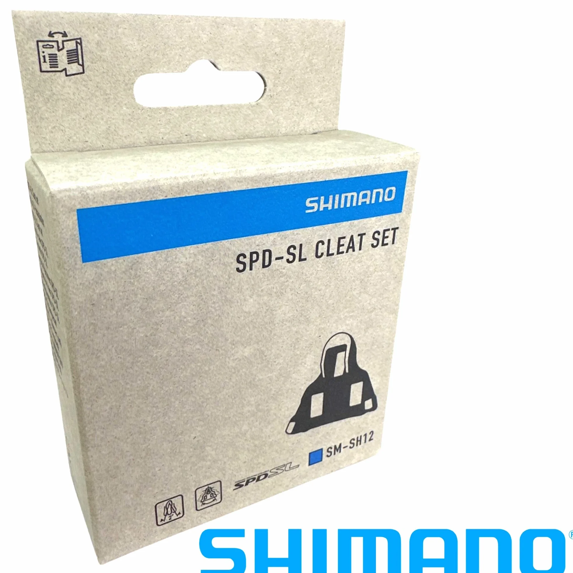 SHIMANO SPD SL Płyty do butów wyścigowych Road Cleats do pedałów zatrzaskowych (SH-12 not Fixed (obracane z przodu na środku) niebieskie)