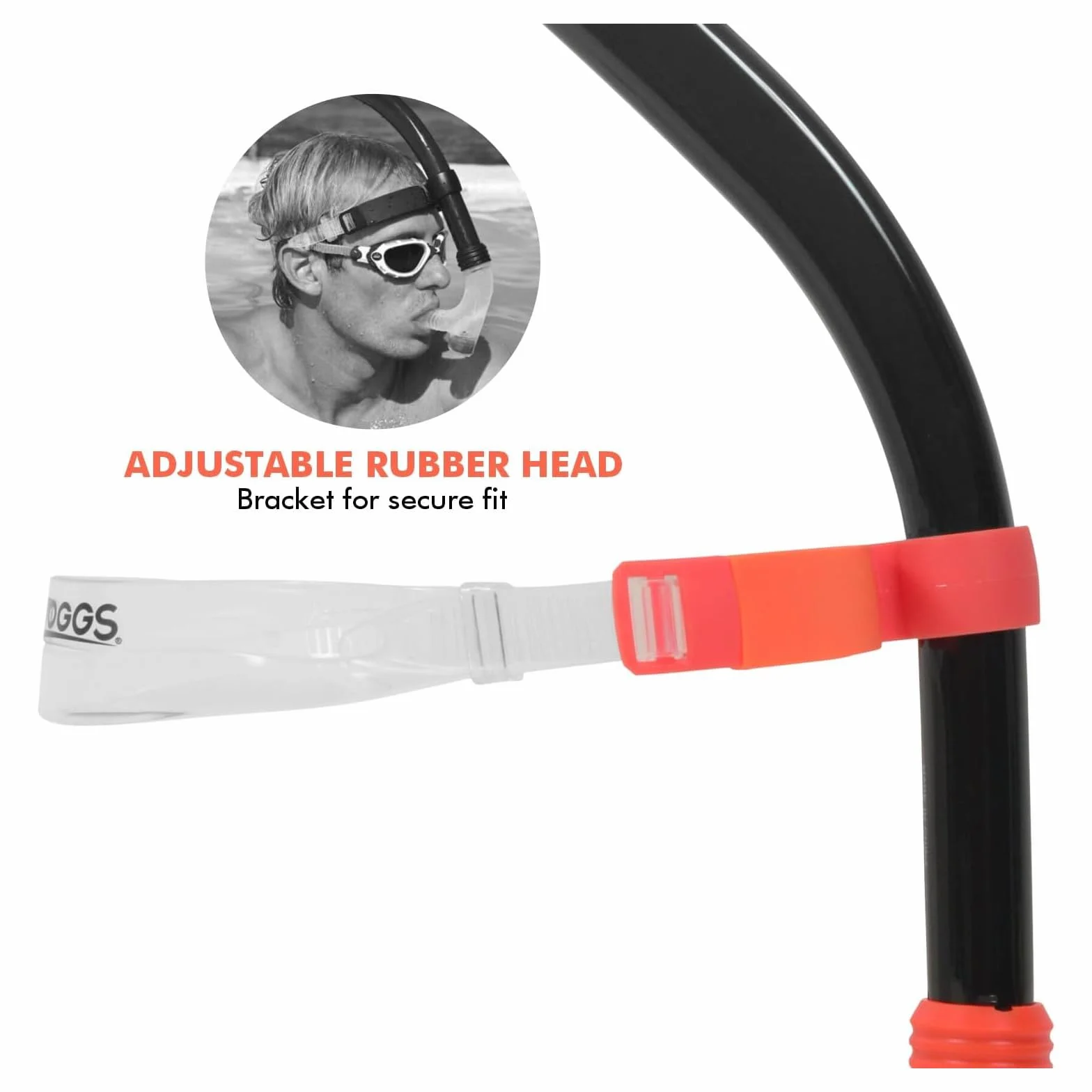 Zoggs Centre Line Snorkel fajka do snorkelingu pomarańczowa