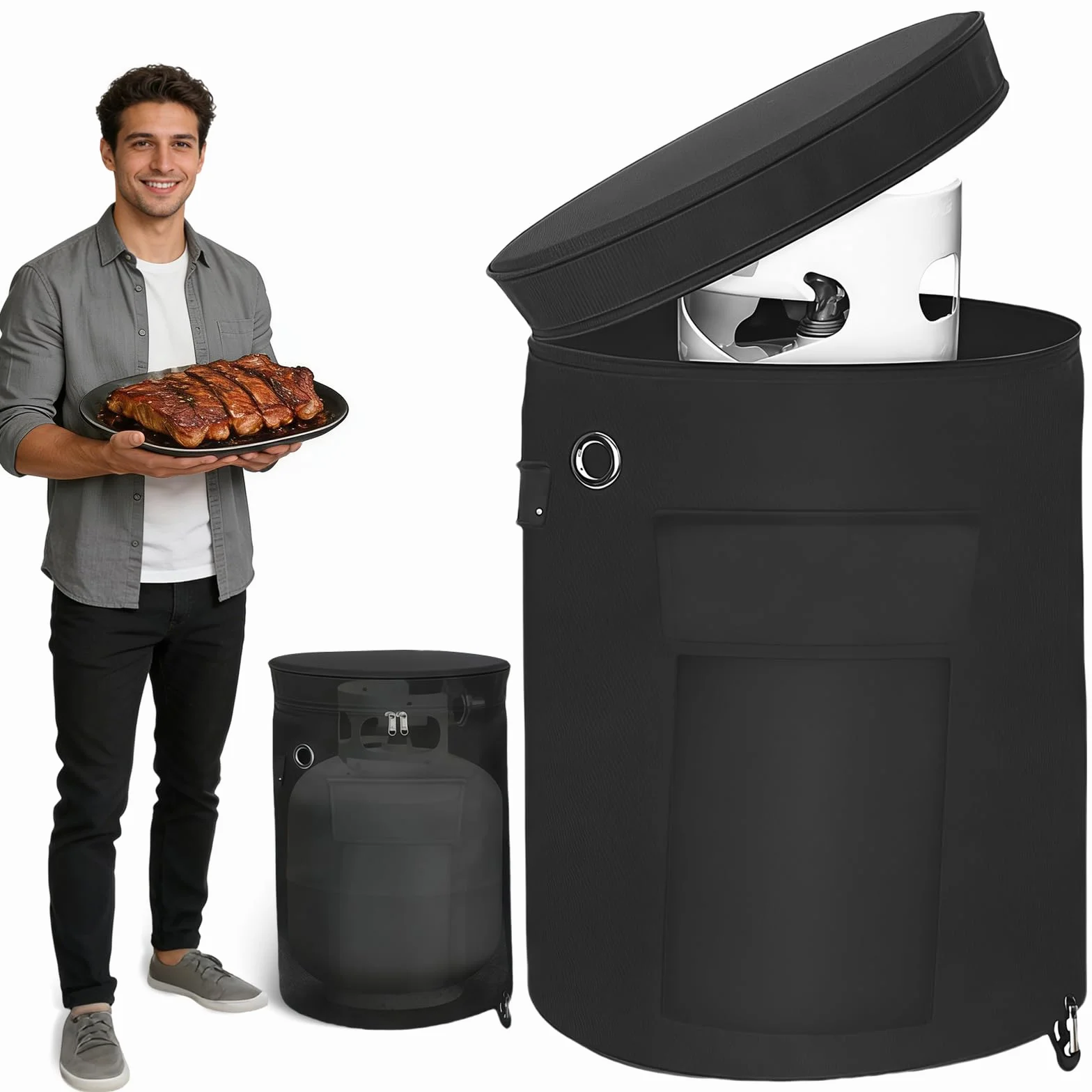 GAESHOW Pokrowiec na butelkę z gazem 11 kg 33 x 66 cm Oxford 600D wodoodporna
