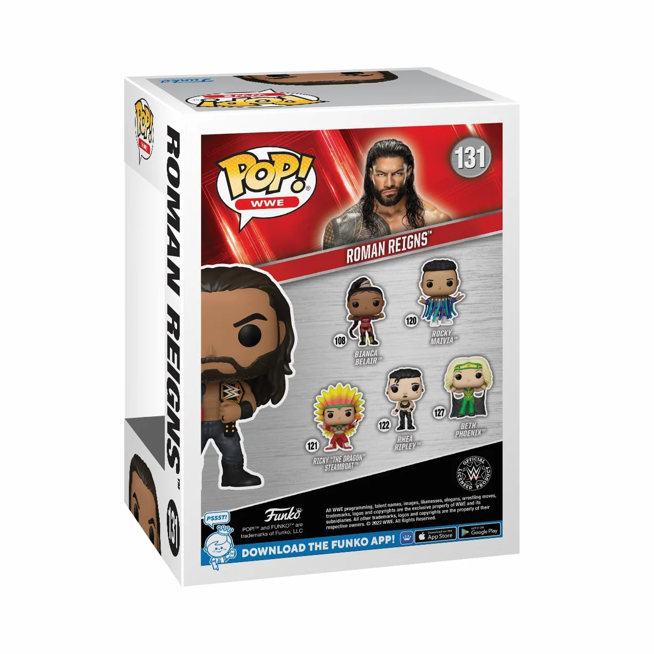 Funko Pop! WWE: Roman Reigns with Belts - Figurka winylowa kolekcjonerska - Pomysł na prezent - Oficjalne towary - Zabawki dla dzieci i dorosłych - Fani sportowi - Lalka dla kolekcjonerów i wystawy
