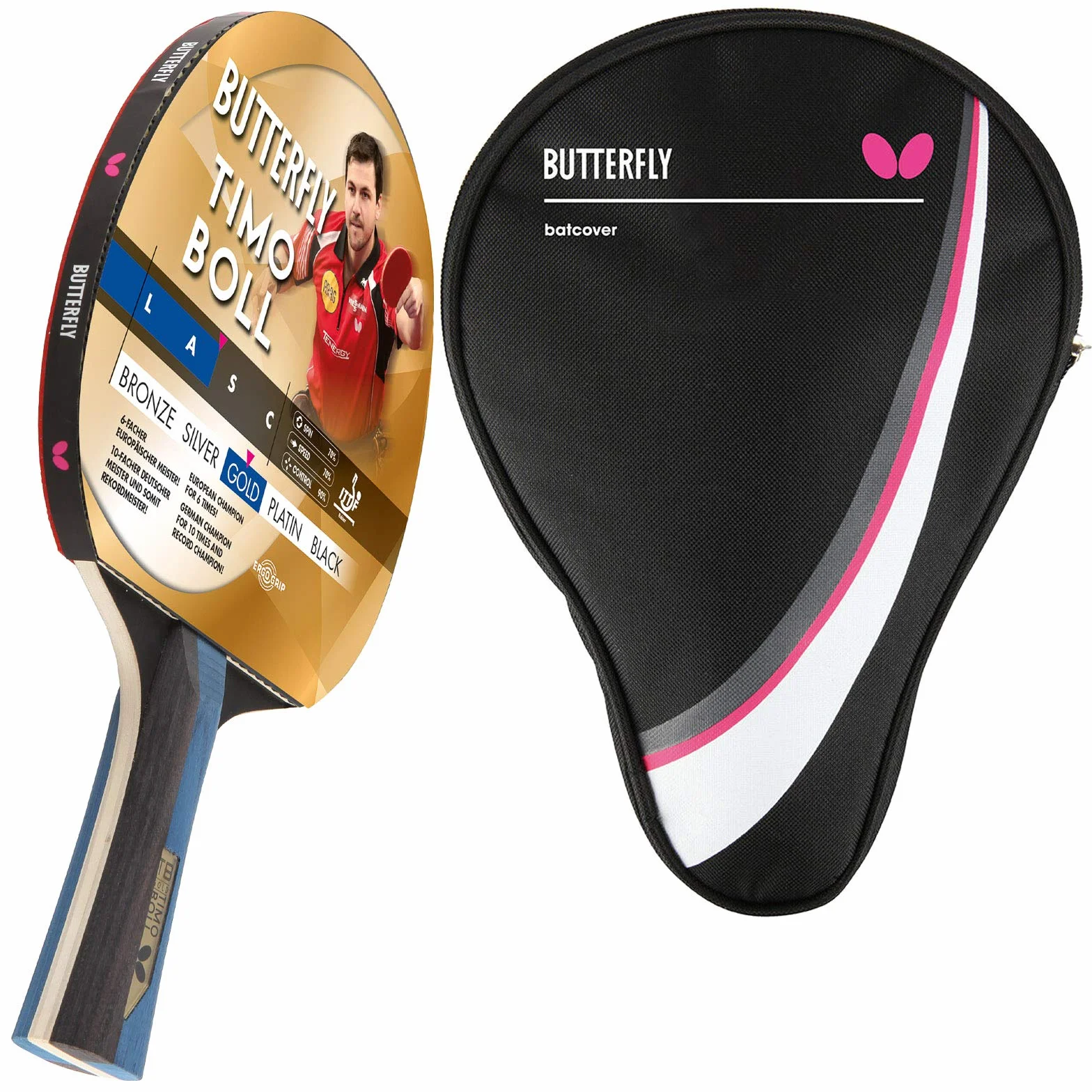 Butterfly Timo Boll Gold profesjonalna rakieta do tenisa stołowego z certyfikatem ITTF
