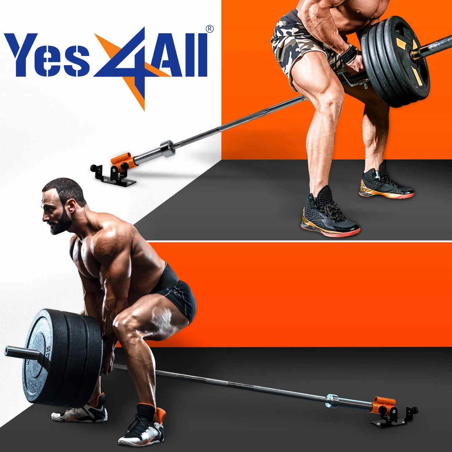 Yes4All Platforma T-Bar Row, uchwyt landmine do sztangi, pasuje do gryfu 2,5 cm i olimpijskiego 5 cm