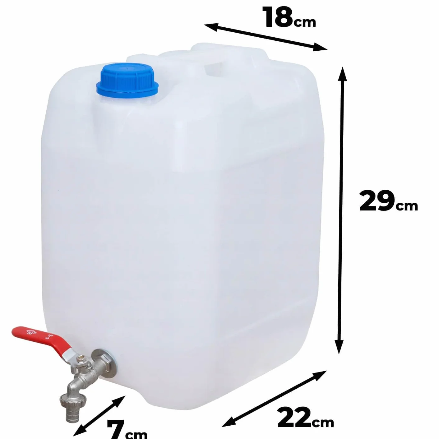 Zbiornik Na Wodę Pitną 10L HDPE z Kranem Kanister Wzmacniany