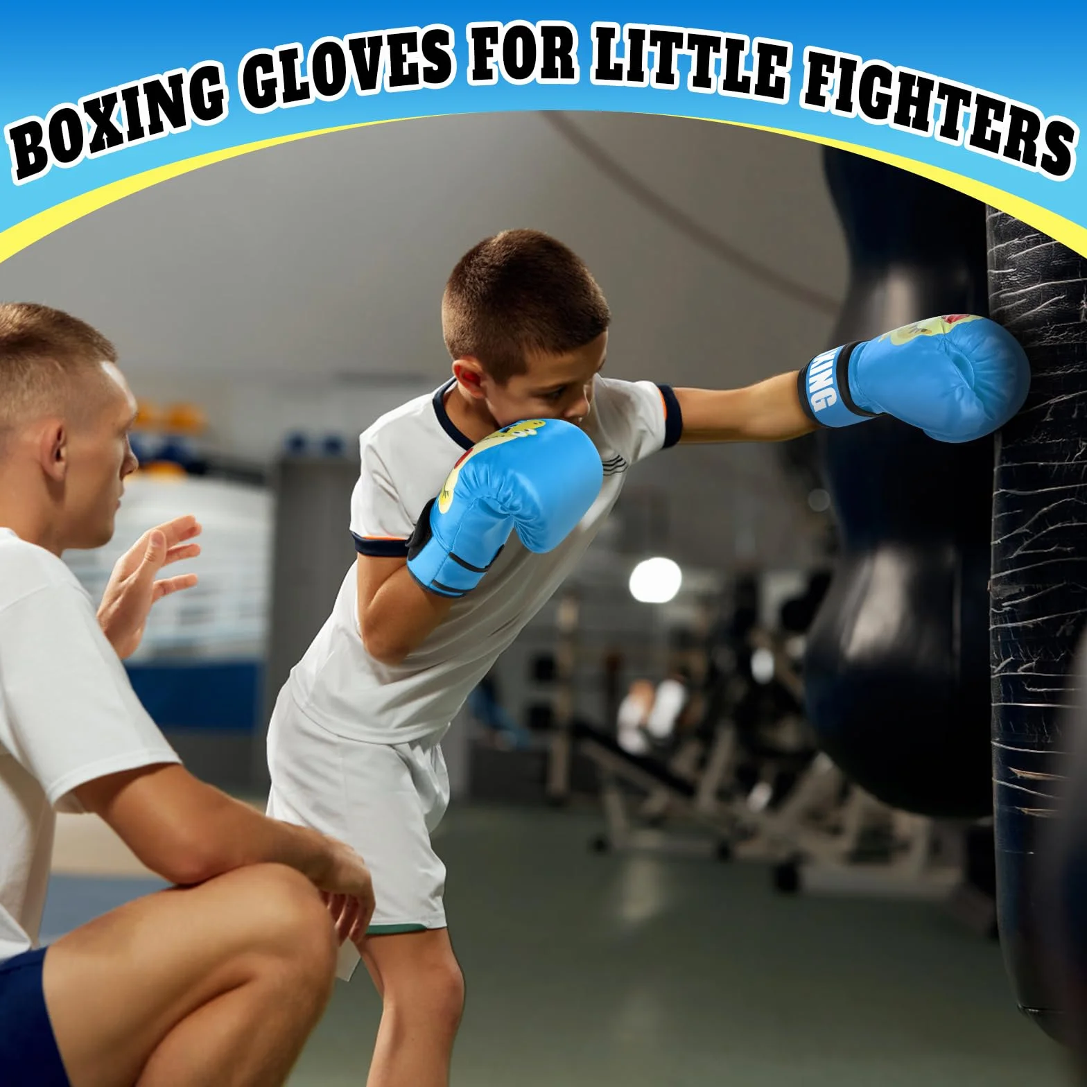 Rękawice bokserskie dla dzieci w wieku od 3 do 14 lat, skóra PU, rękawice bokserskie dla dzieci, do treningu sparingowego, Muay Thai, MMA, kickboxingu i sportów walki