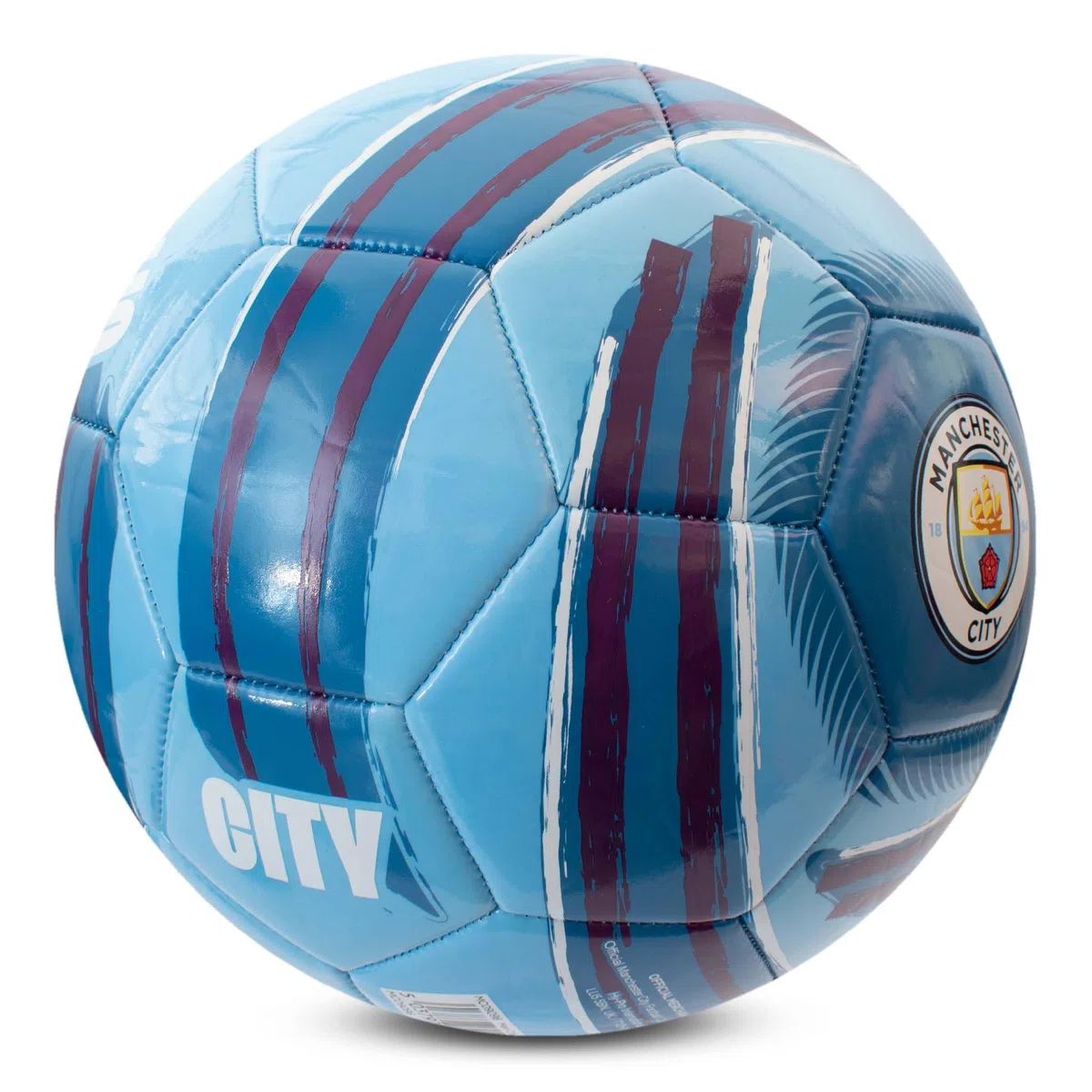Hy-Pro Oficjalnie licencjonowana piłka nożna Manchester City Cyclone | Man City, rozmiar 5, trening, mecz, towar, kolekcjonerska dla dzieci i dorosłych, kolor niebieski/biały