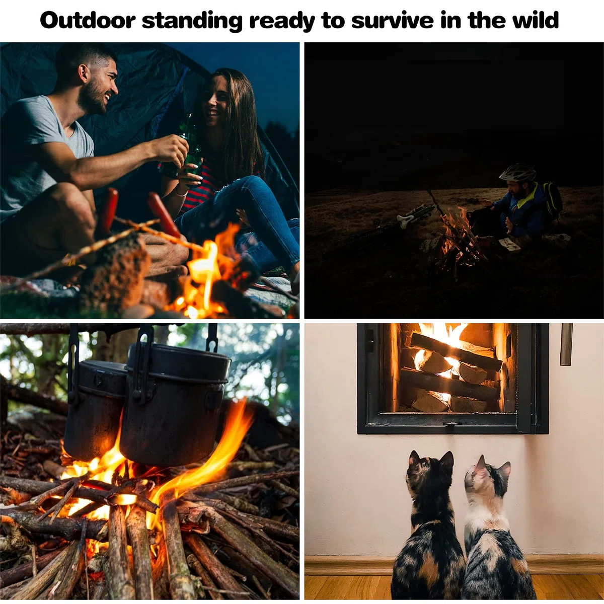 Feuerstahl Mit Handmade 7 in 1 Set Feuerstein Feuerstarter Fireflint Magnesium Feuerzeuge Mit Griff 10,000 Zündungen Raditioneller Extrem Starker Funkenflug Feuerstein Für Outdoor Survival Bushcraft