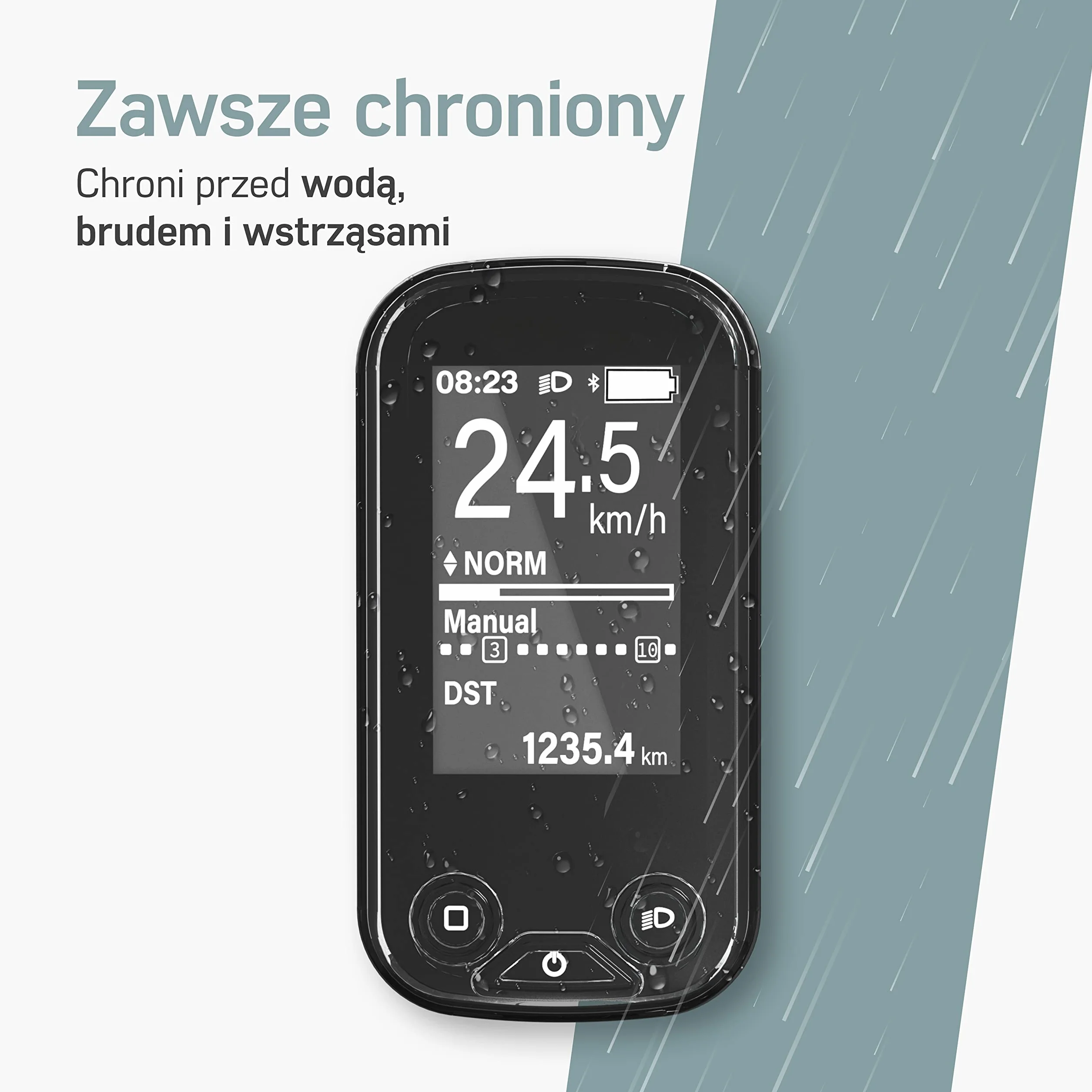 Osłona wyświetlacza roweru elektrycznego Borgen | pasuje do osłony Shimano Steps SC-E-6100 | Przezroczysta, wodoodporna