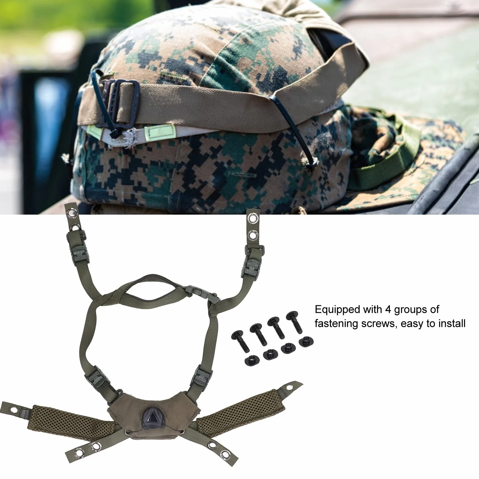 Regulowany Pasek Podbródkowy do Hełmu Airsoft Wendy Helmet Dial Suspension System