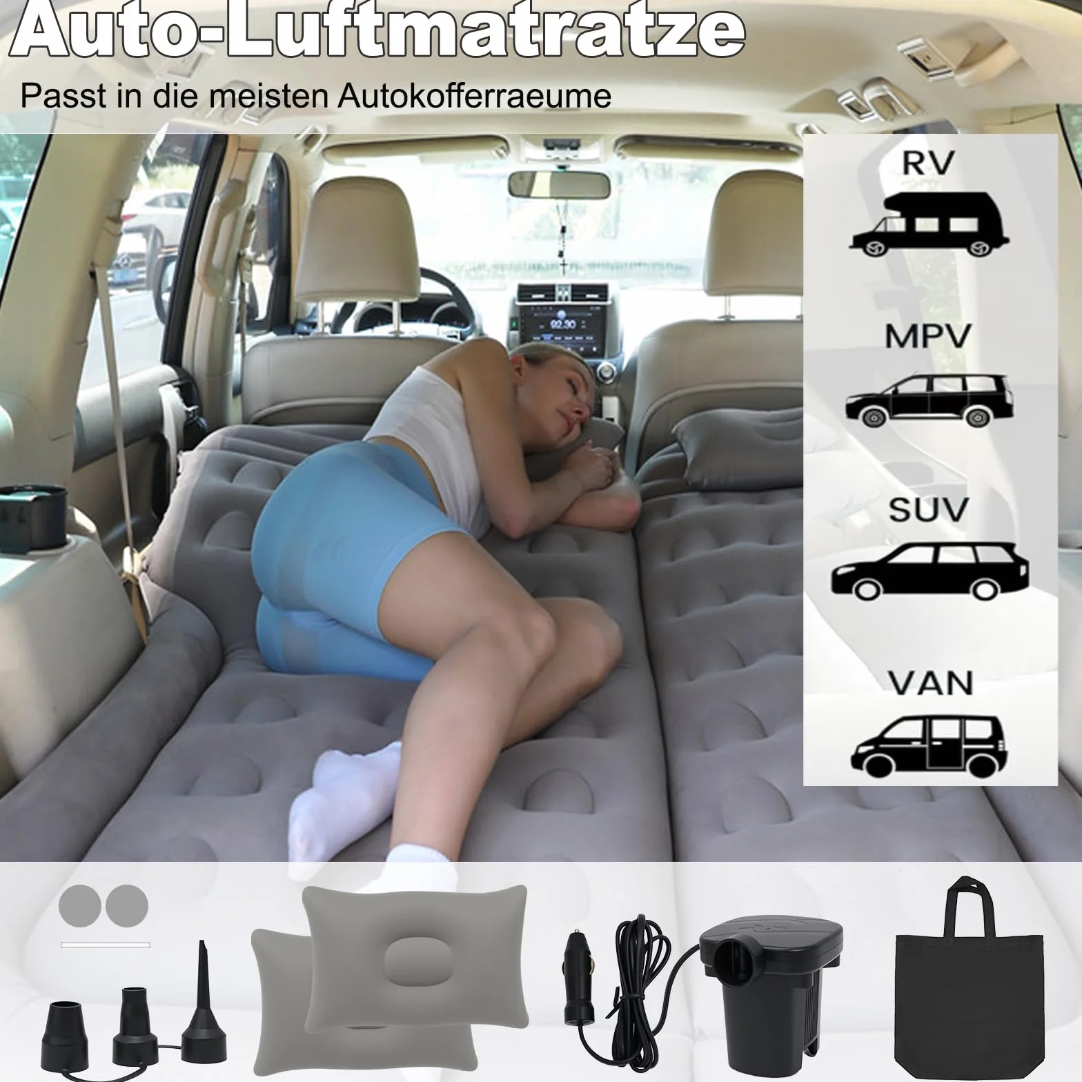 SUV Nadmuchiwany Materac Samochodowy z Poduszką i Pompą