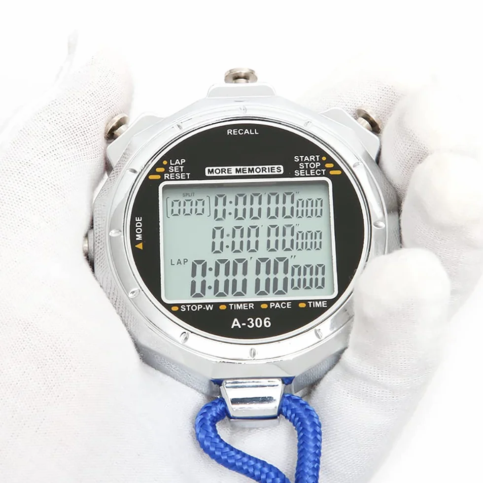 Sportowy stoper timer cyfrowy wyświetlacz 1/1000 sekund precyzyjny elektroniczny cyfrowy timer wodoodporny sporty na świeżym powietrzu